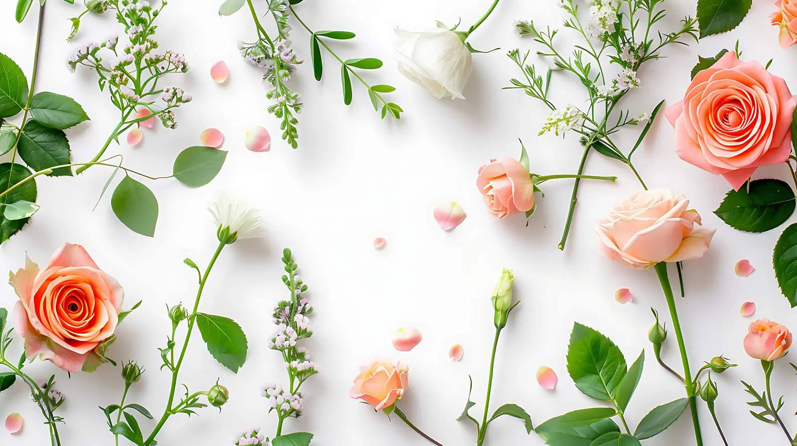 Elegant Floral Bouquet on White Background – free colorful flowers image from Dotvec