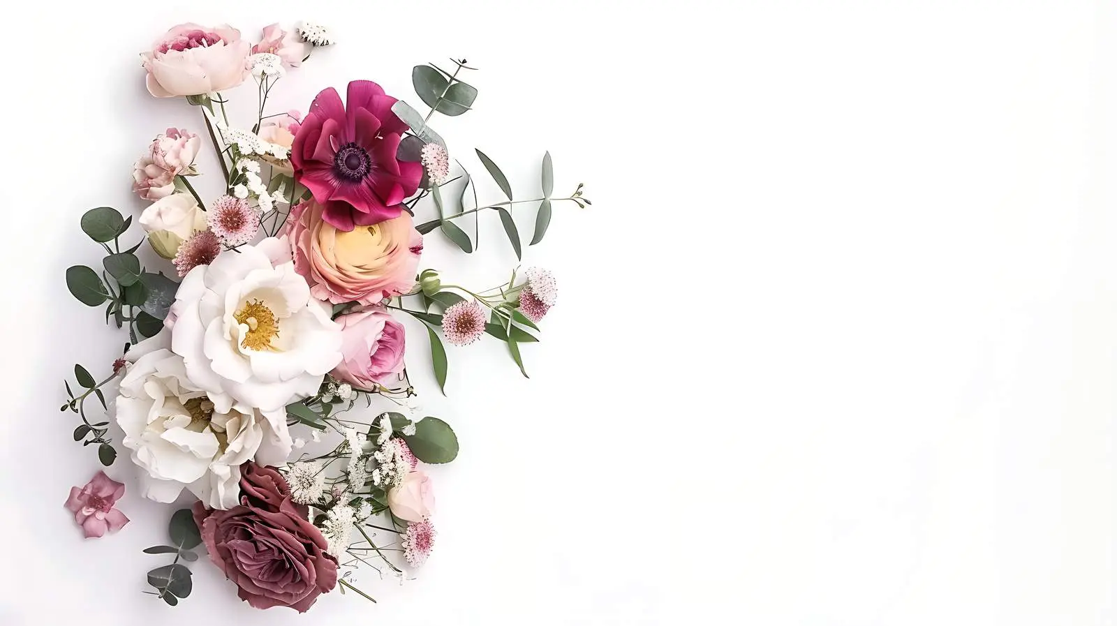 Elegant Floral Bouquet on White Background — free download from Dotvec