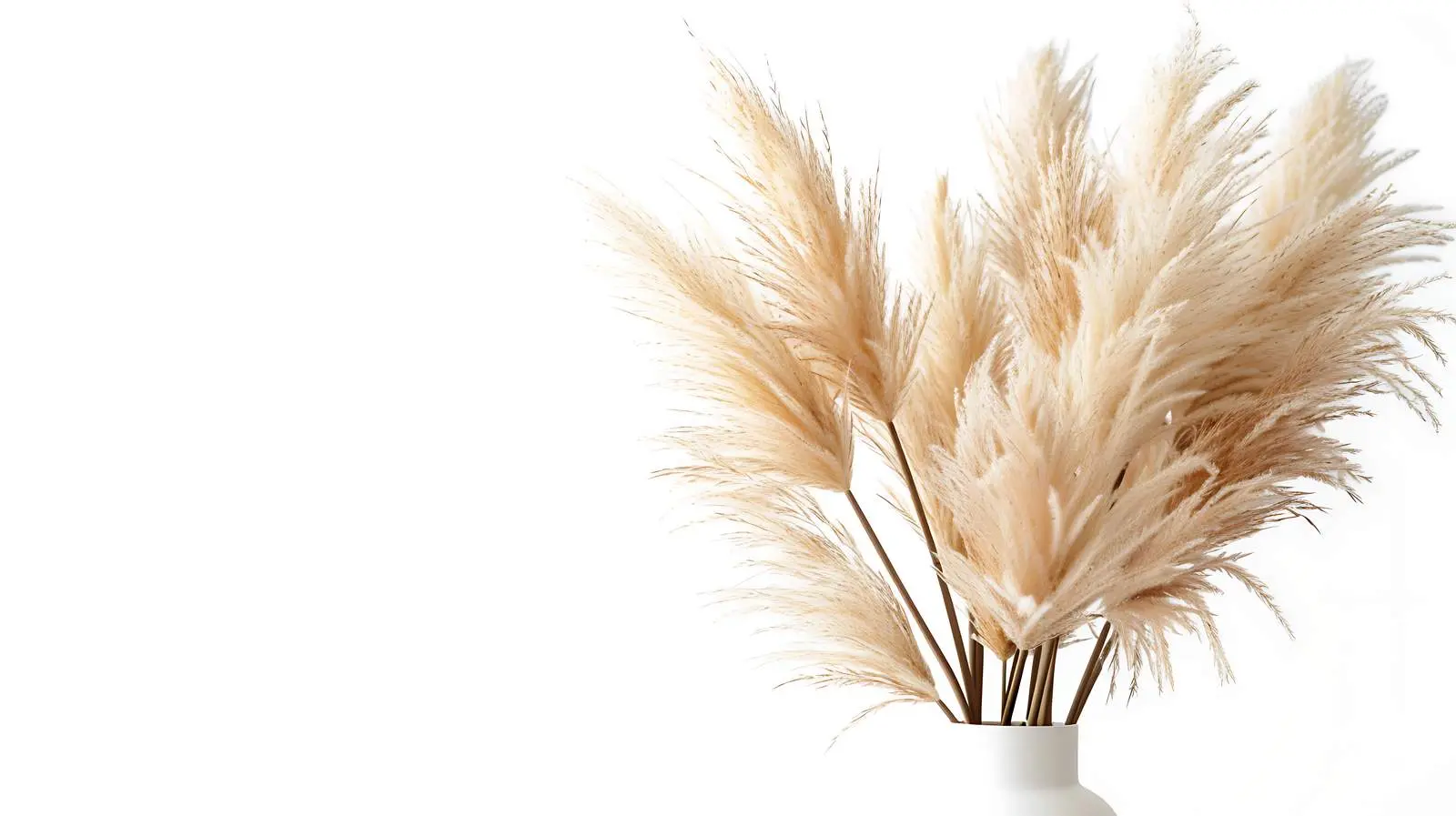 Elegant Pampas Grass Stalks in White Vase — free download from Dotvec
