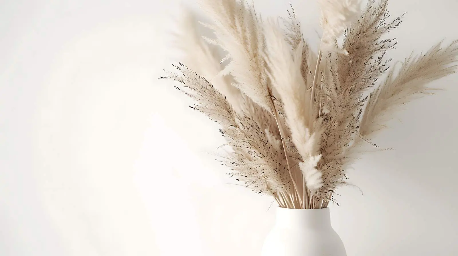 Elegant Pampas Grass Stalks in White Vase — free download from Dotvec