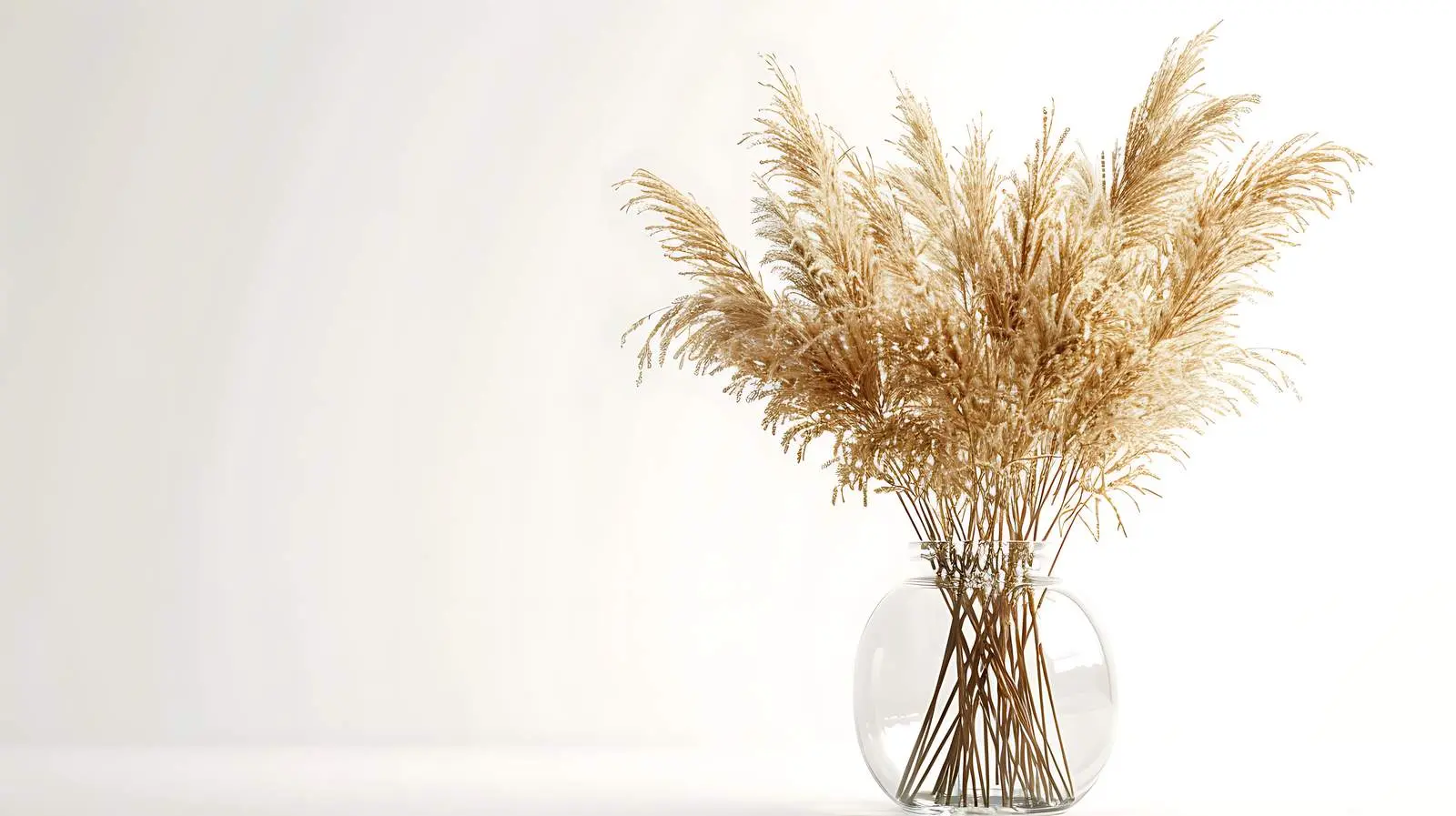 Elegant Dried Grass Bouquet in Glass Vase – free transition image from Dotvec