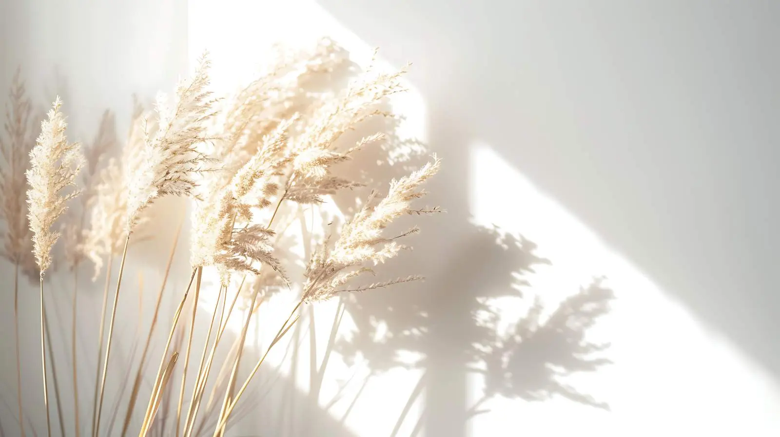 Elegant Dried Grass Stems Bouquet in Sunlight – free decorative accent image from Dotvec