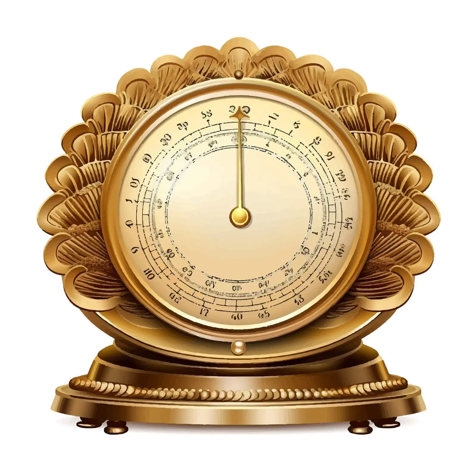 Elegant Golden Scales with Ornate Border Design — free download from Dotvec