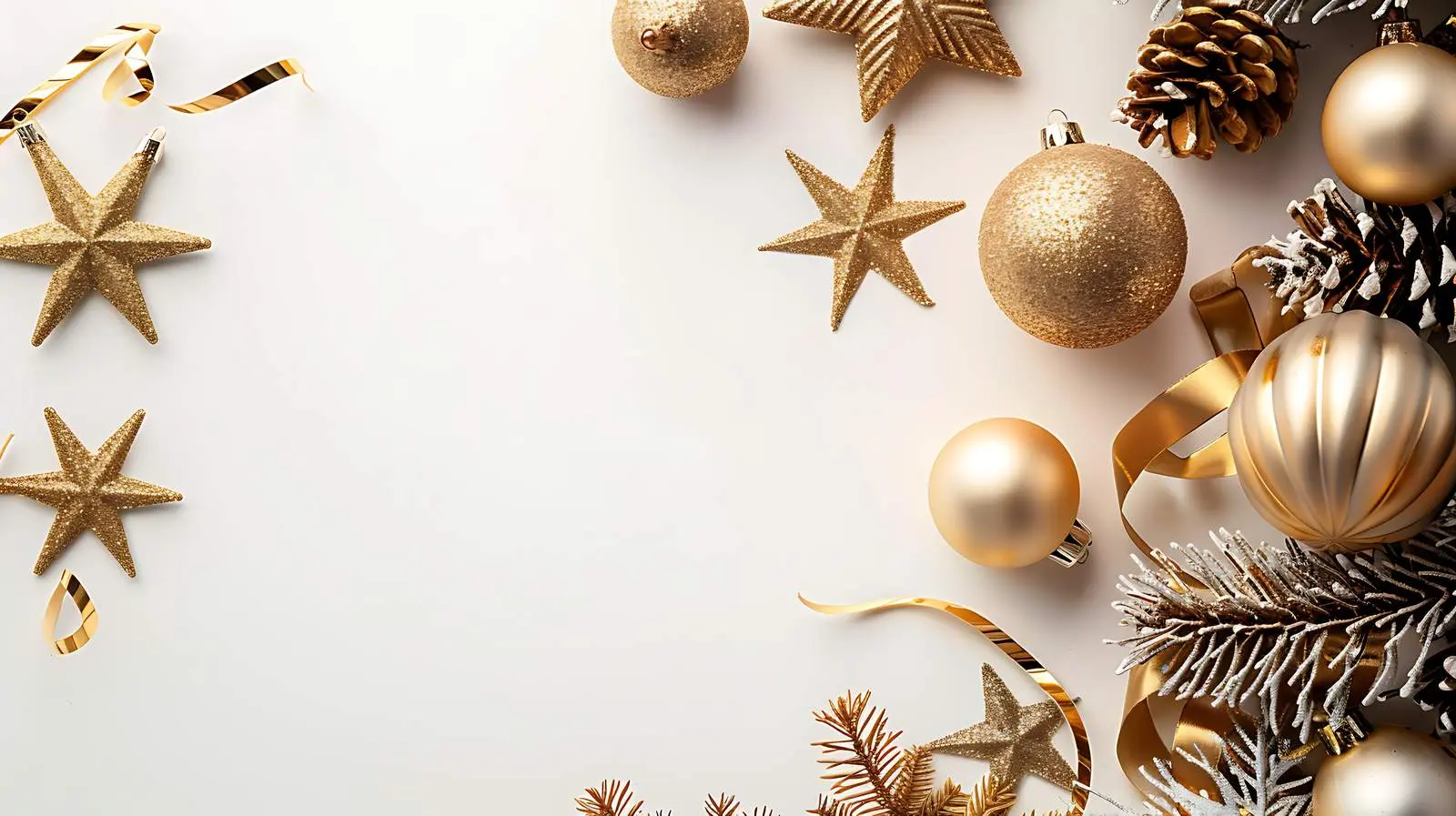 Elegant Gold Christmas Tree Composition – free festive season image from Dotvec
