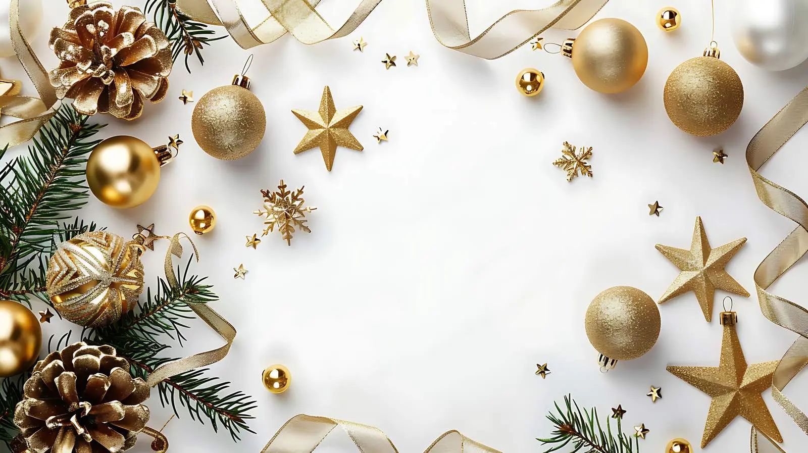 Elegant Gold Christmas Tree Decoration Design — free download from Dotvec