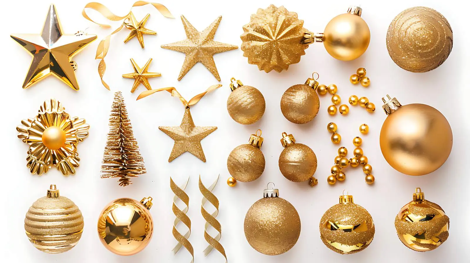 Luxurious Gold Christmas Tree Composition — free download from Dotvec