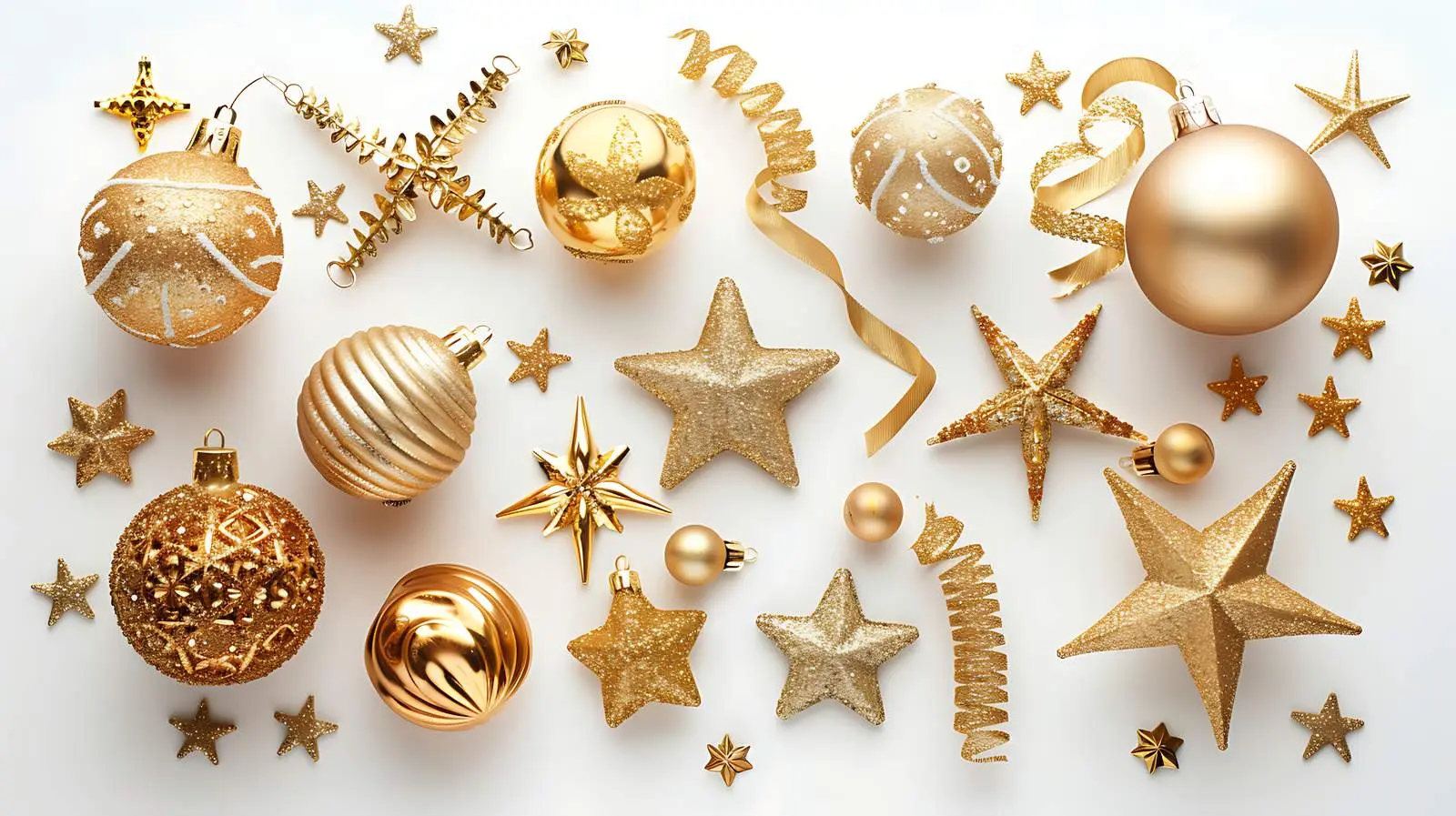 Elegant Gold Christmas Tree Decoration Composition — free download from Dotvec