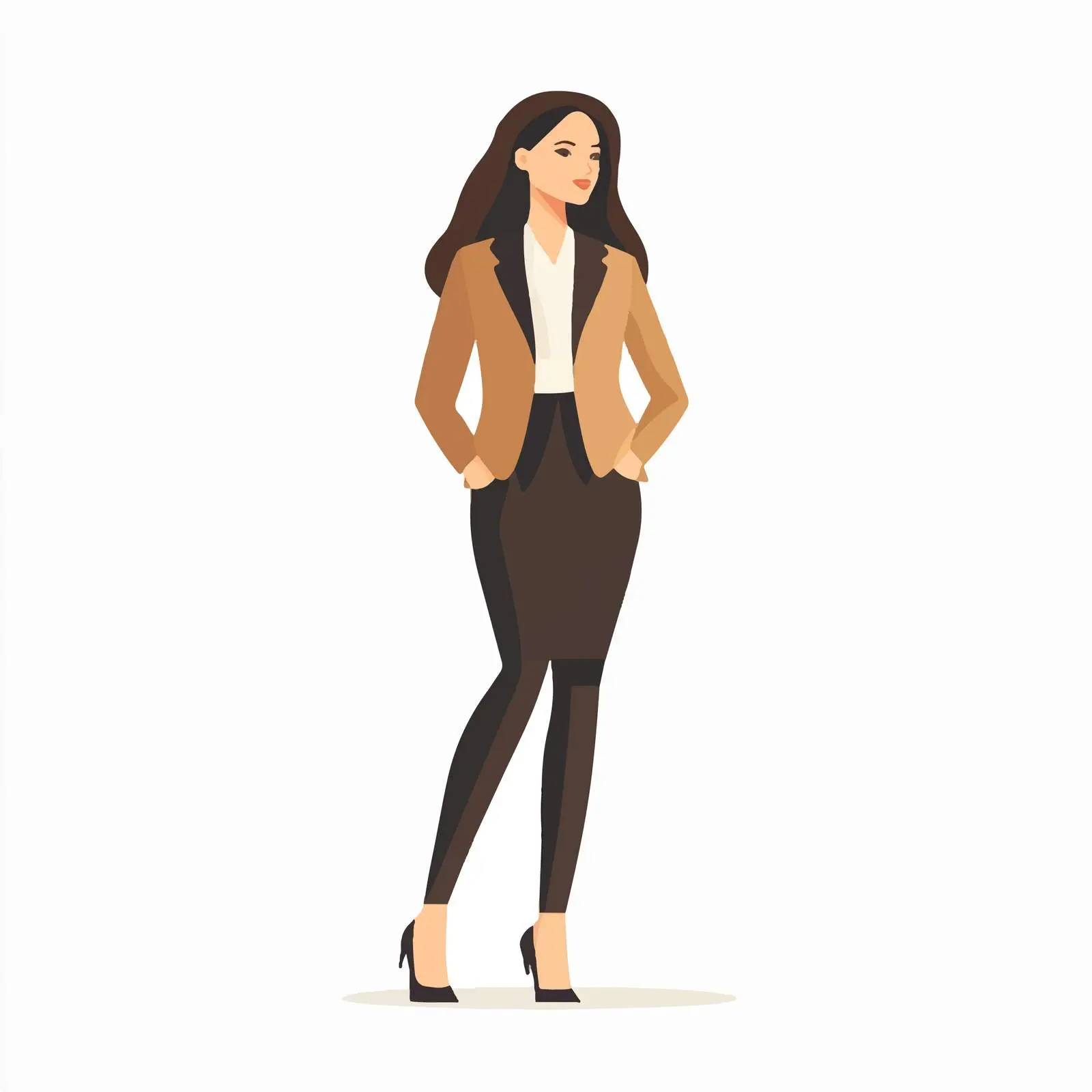 Elegant Business Woman in Formal Attire Vector — free download from Dotvec