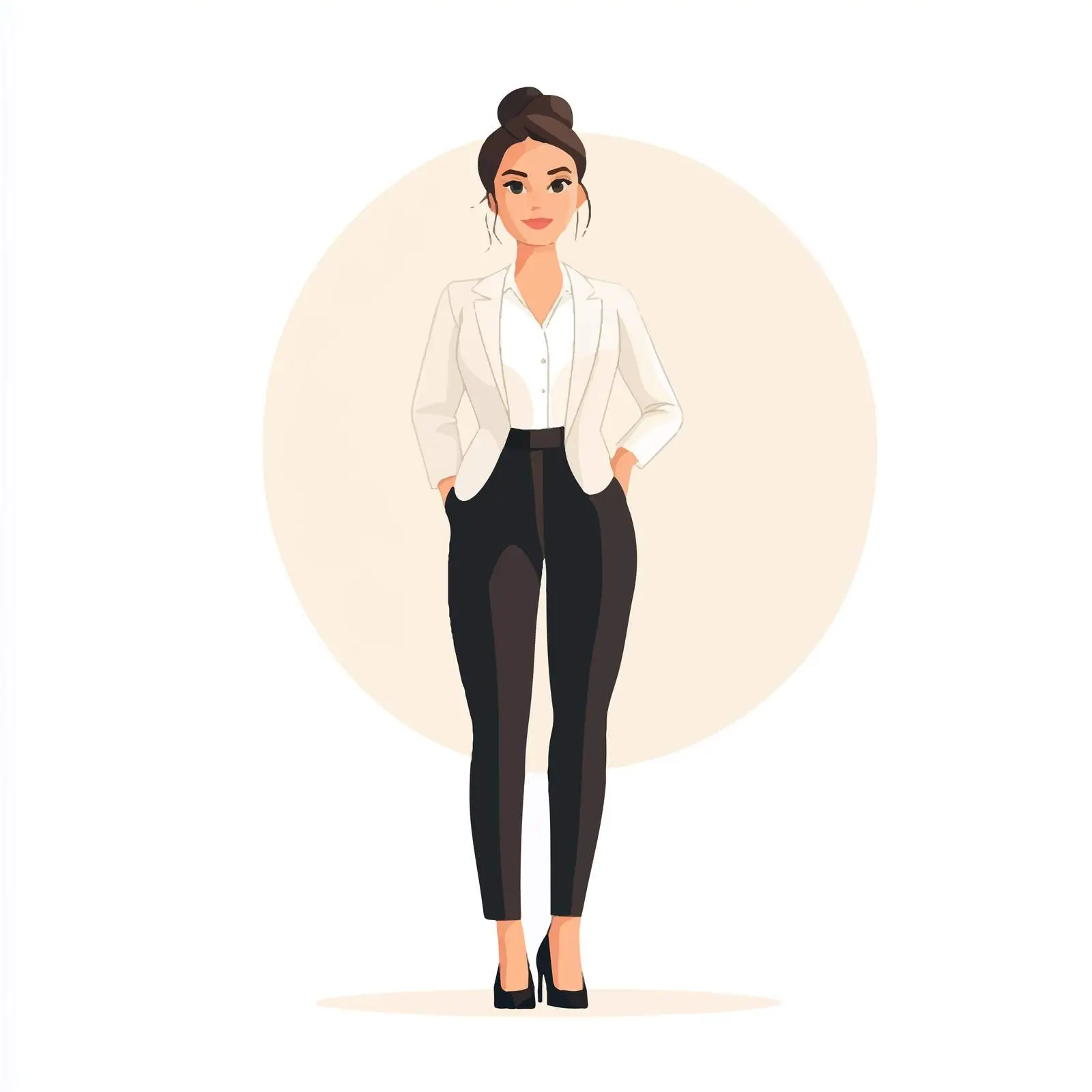 Elegant Business Woman in Formal Attire Vector — free download from Dotvec