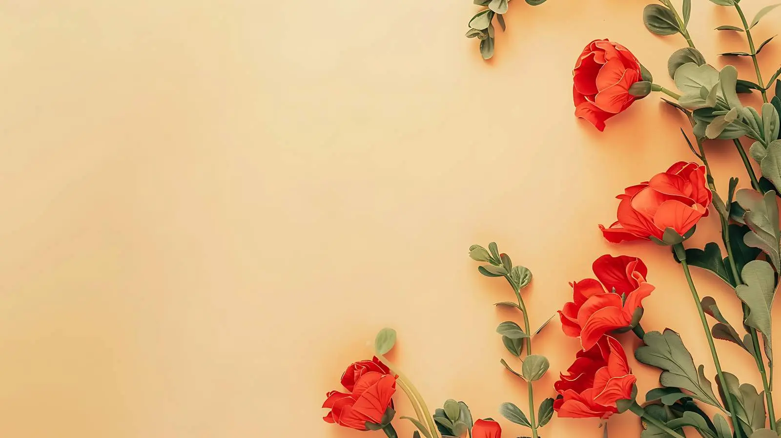 Elegant Red Flower Composition with Blank Space — free download from Dotvec