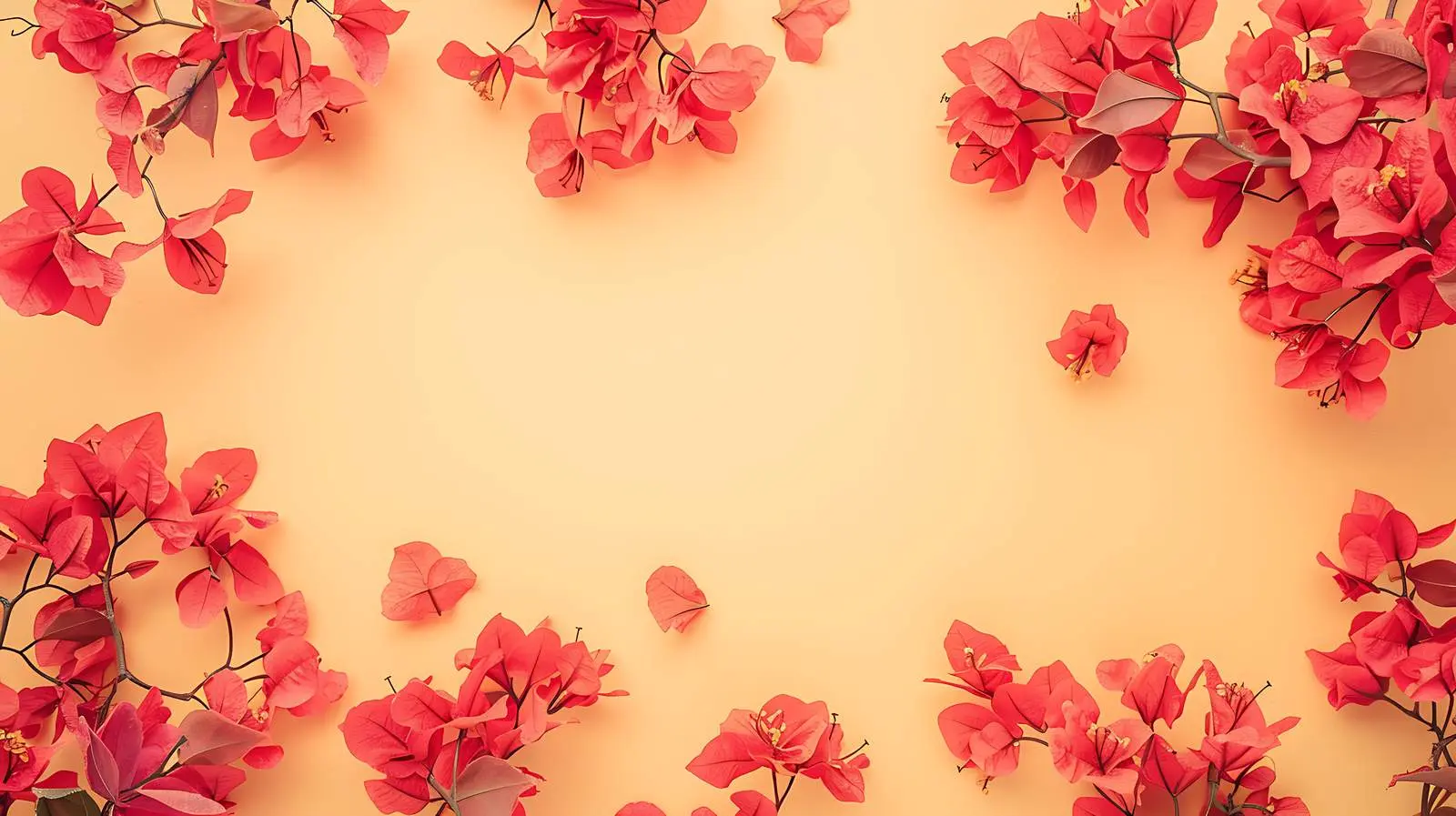 Elegant Red Flowers Composition with Blank Space — free download from Dotvec