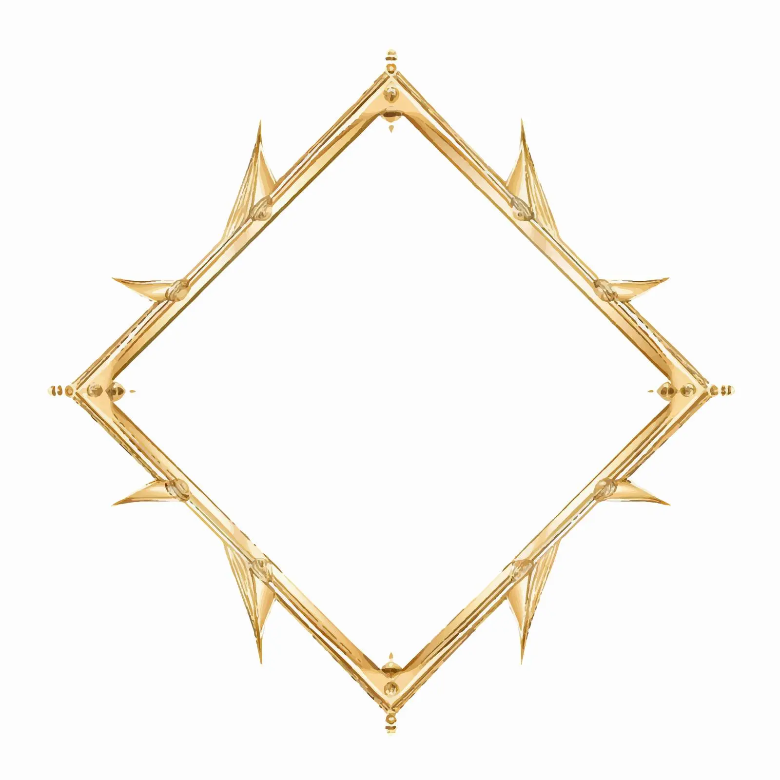 Elegant Golden Rhombus Frame Vector Illustration — free download from Dotvec