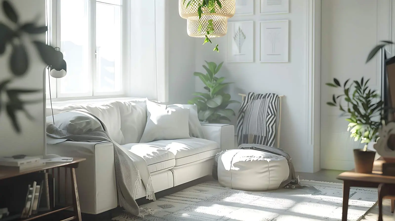 Elegant Scandinavian Hygge Living Room Interior — free download from Dotvec