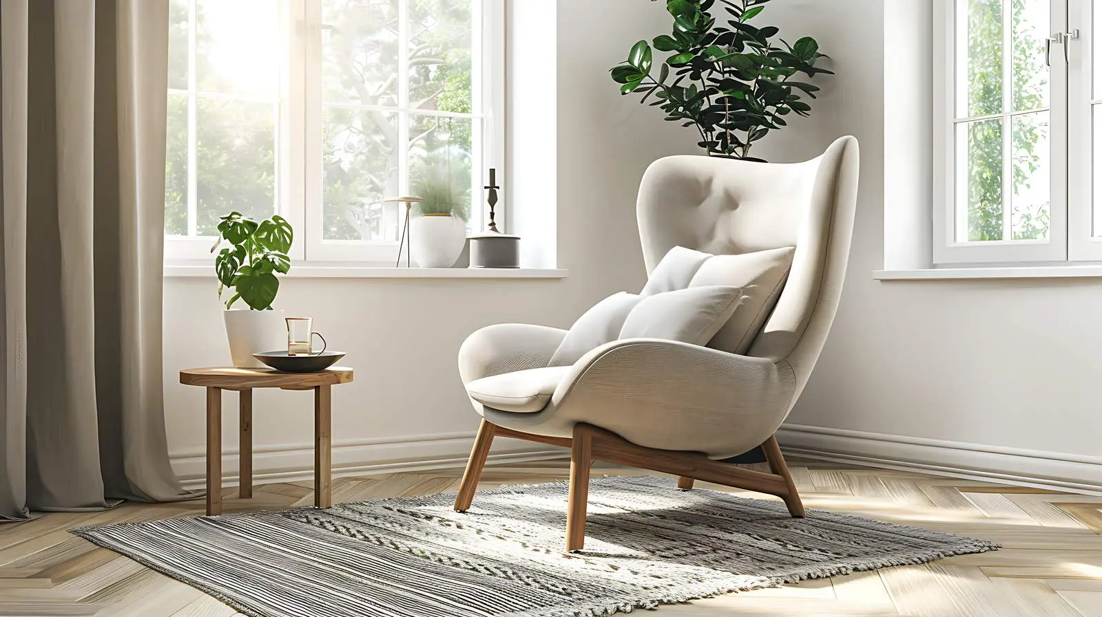 Elegant Scandinavian Hygge Style Living Room — free download from Dotvec