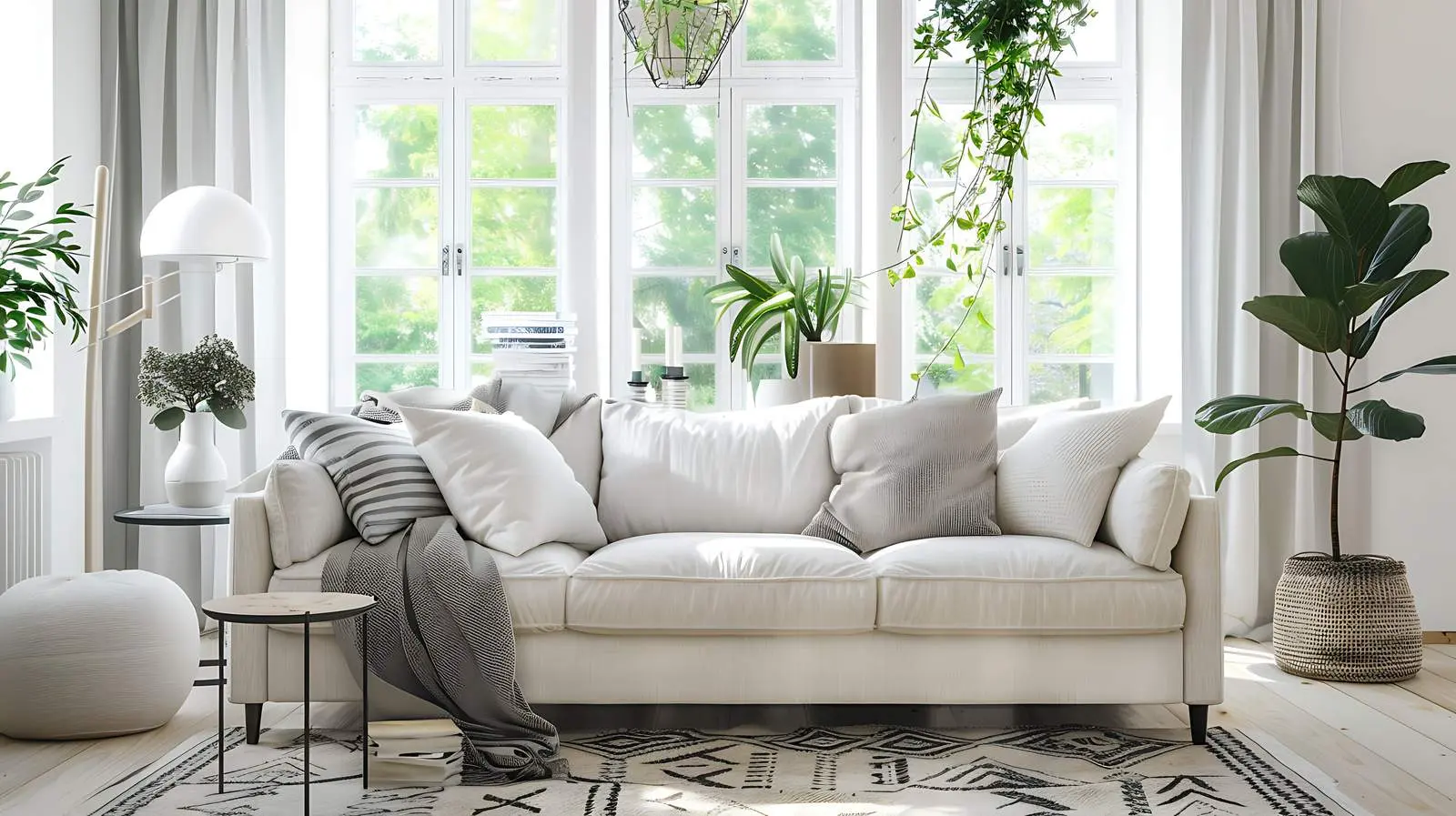 Elegant Scandinavian Hygge Style Living Room Interior – free artistic elements image from Dotvec