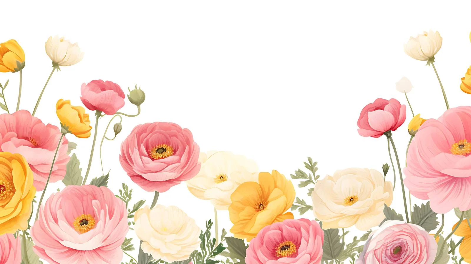 Sophisticated Square Design with Pink and Yellow Blossom — free download from Dotvec