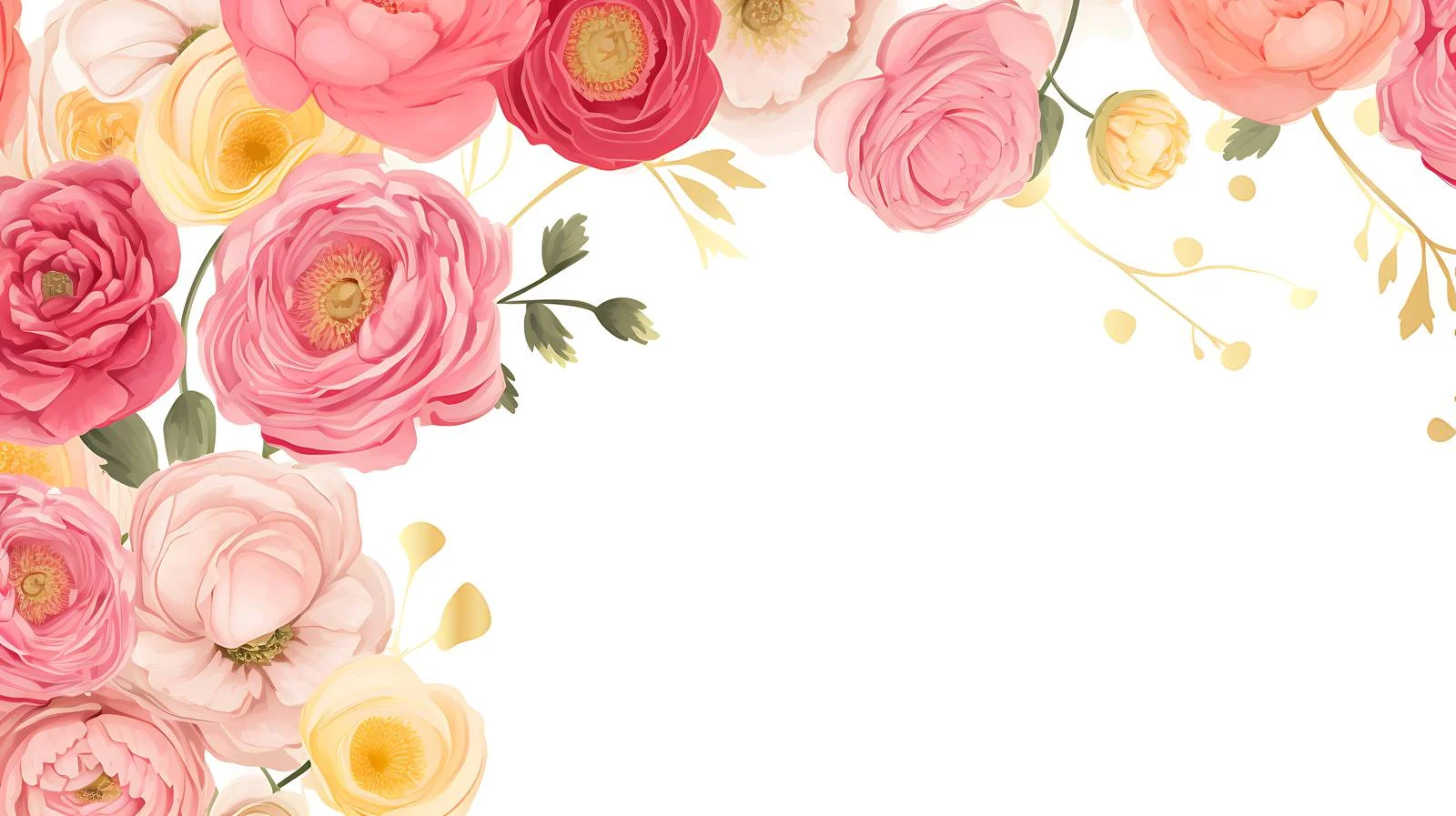 Sophisticated Square Design with Pink and Yellow Blooms — free download from Dotvec