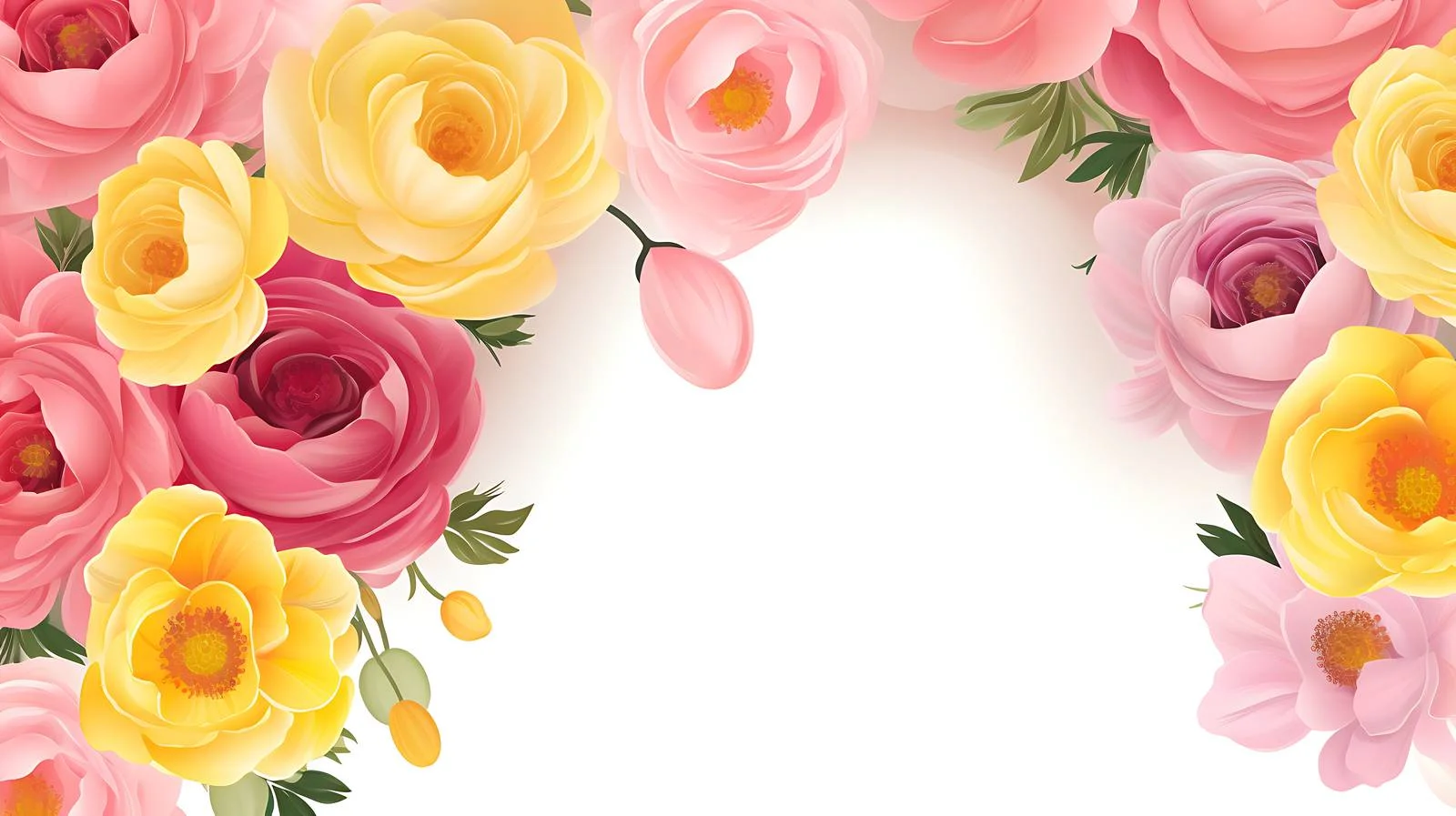 Chic Square Background Pink Yellow Blooms — free download from Dotvec