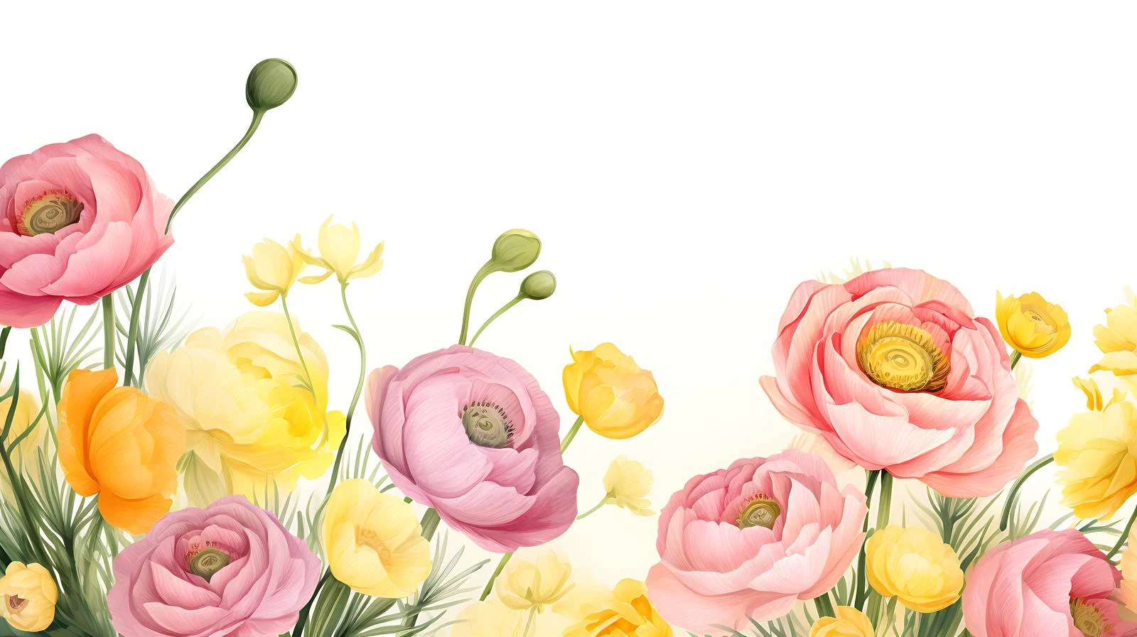 Pastel Blooms on Elegant Square Backdrop — free download from Dotvec