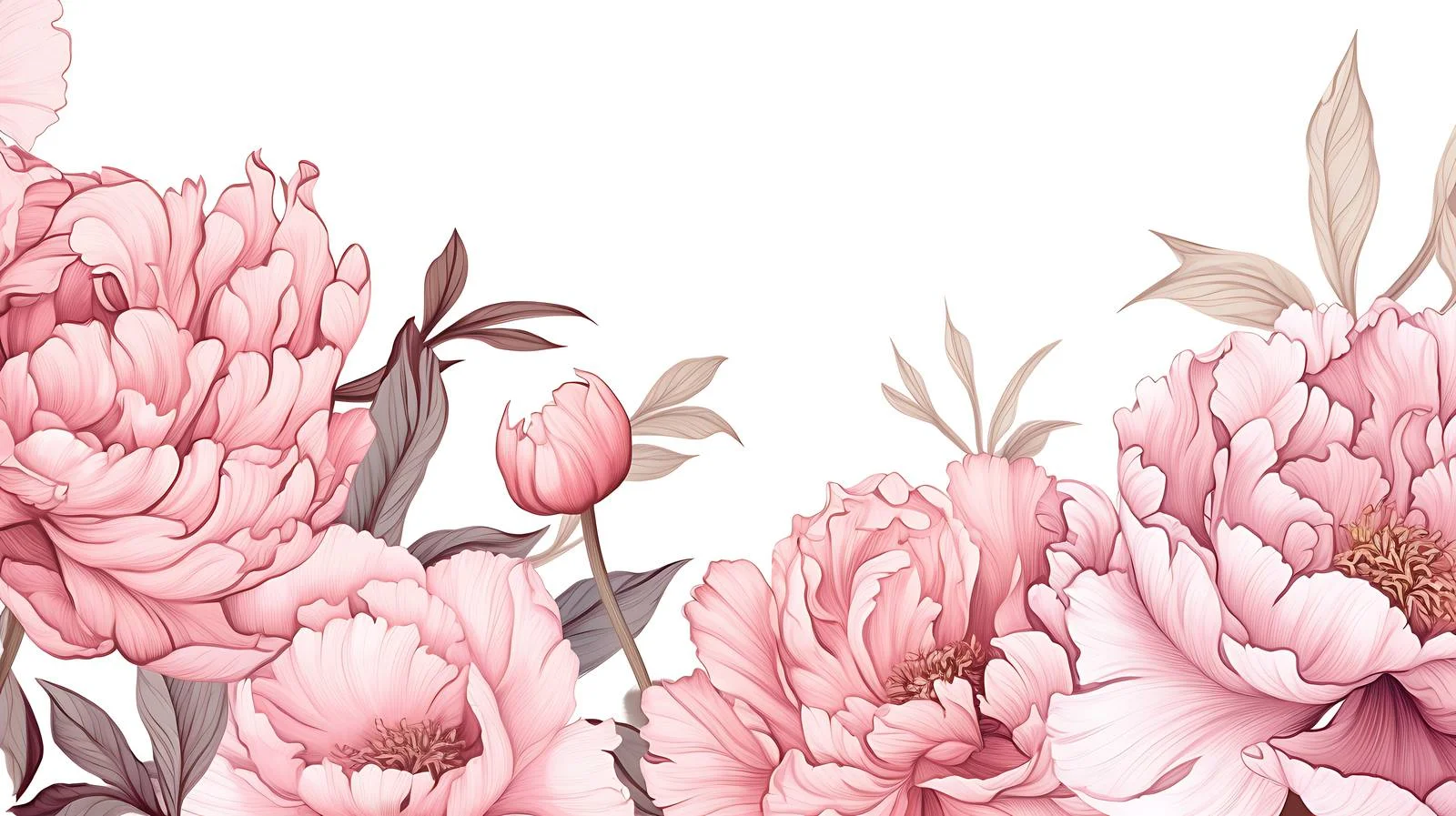 Exquisite Square Peony Floral Event Backdrop — free download from Dotvec