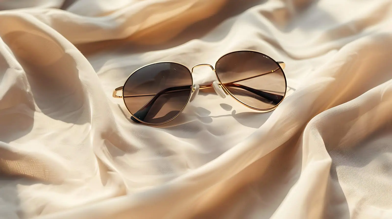 Elegant Stylish Women's Sunglasses on Beige Background — free download from Dotvec