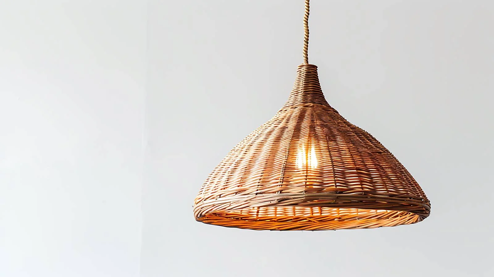 Elegant Wicker Lamp Suspended Scene — free download from Dotvec