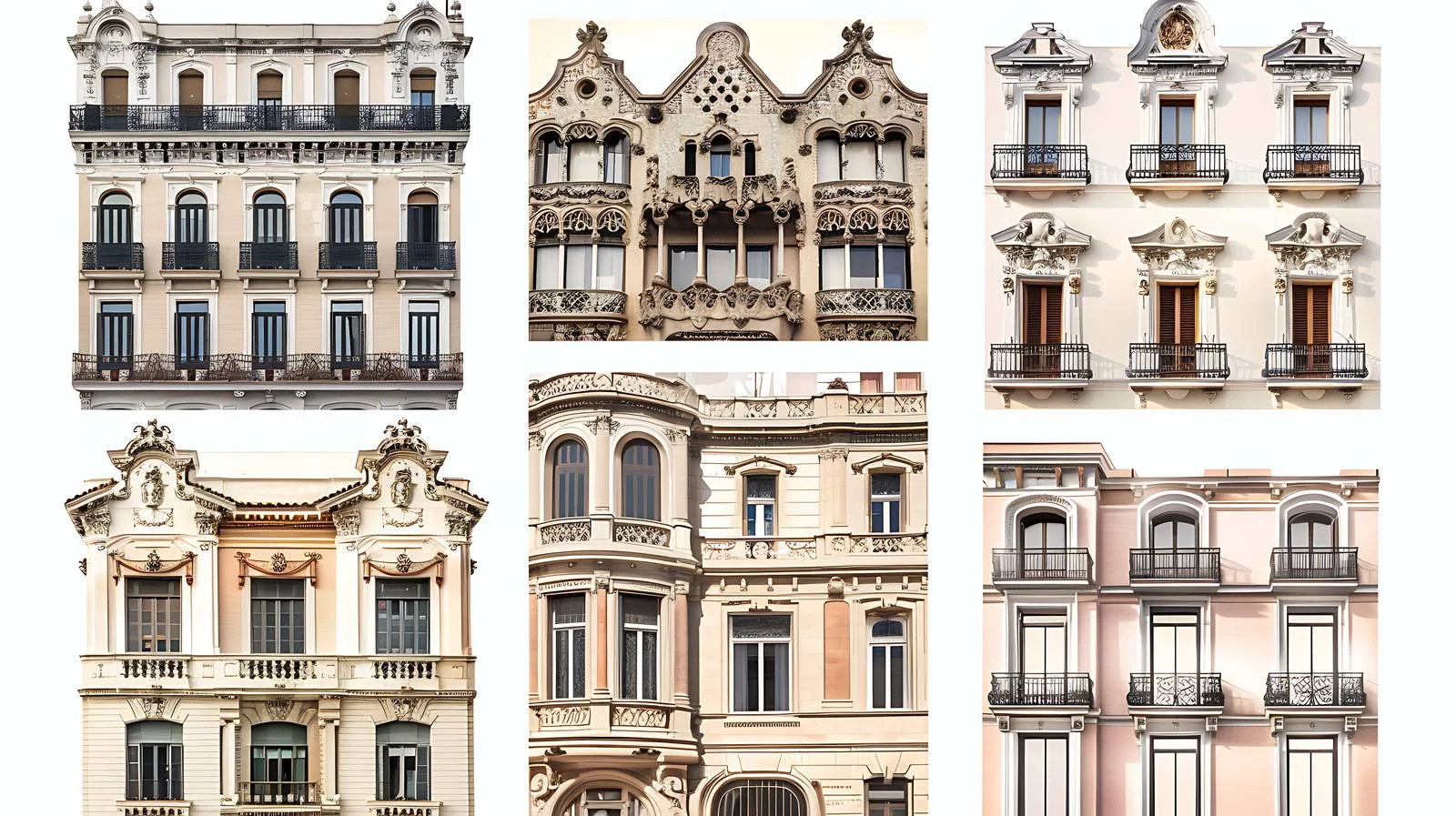 Modern Barcelona City Building Elements — free download from Dotvec