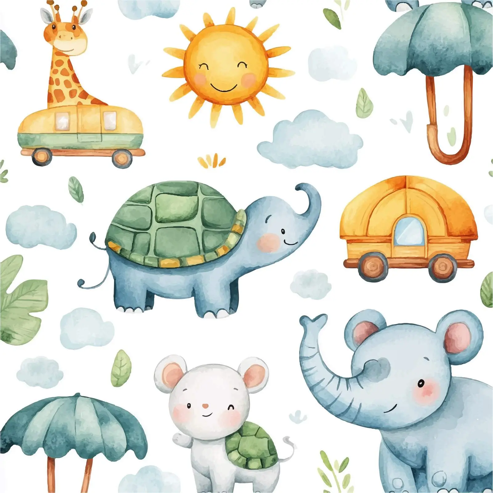 Animals on a Train Under the Sun — free download from Dotvec