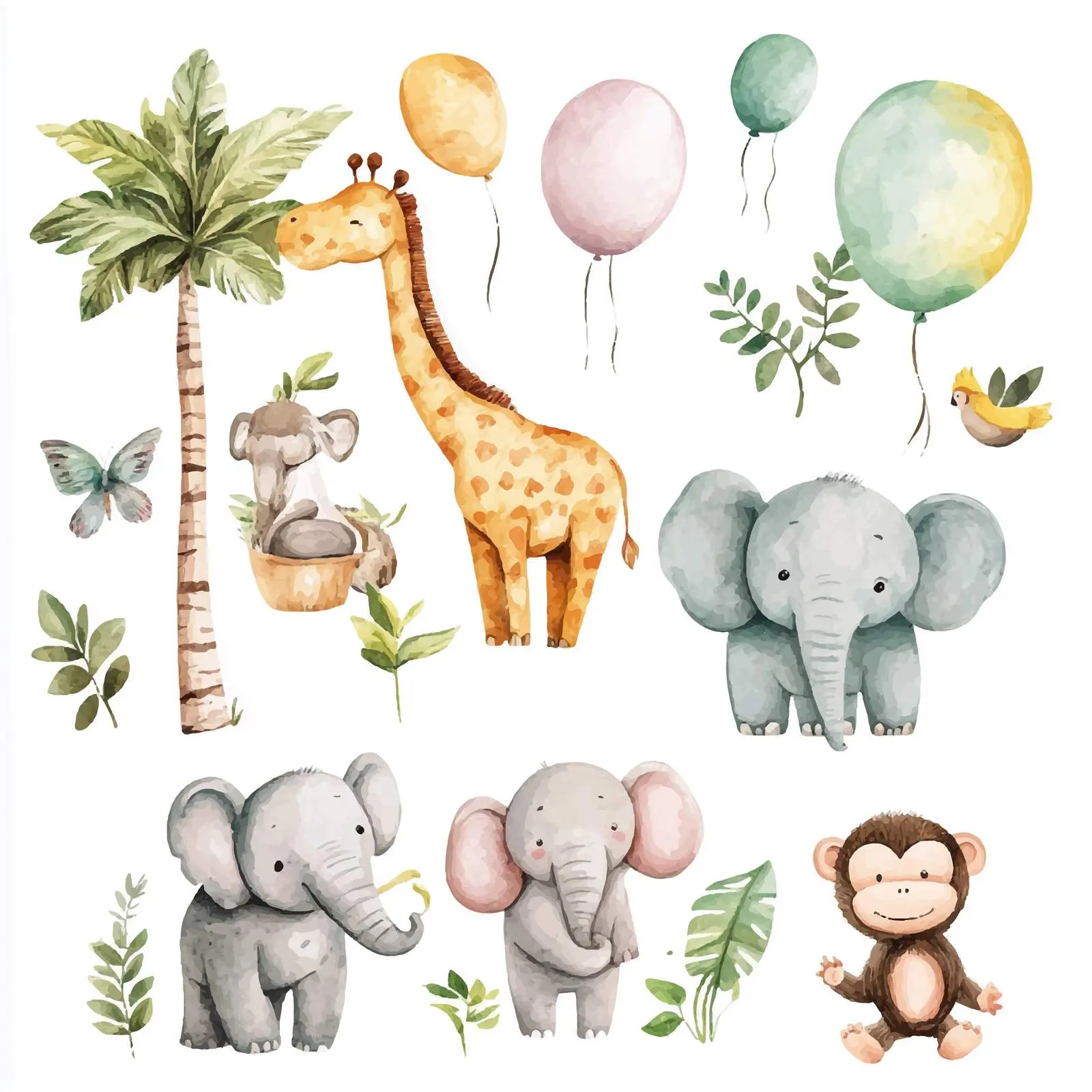 Colorful Animal Vector Collection for Kids — free download from Dotvec