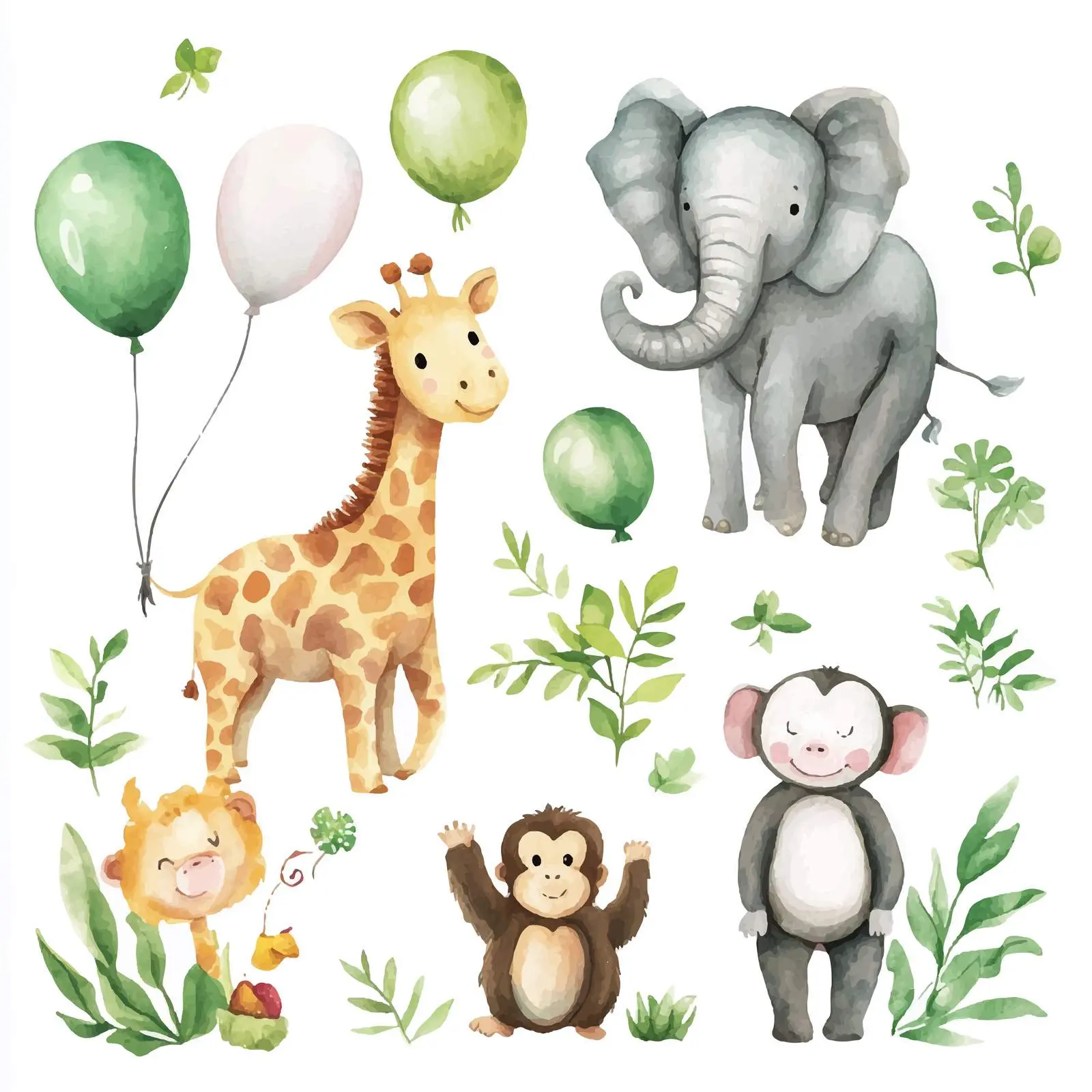 Wildlife Vector Illustration Featuring Various Animals – free illustration design image from Dotvec