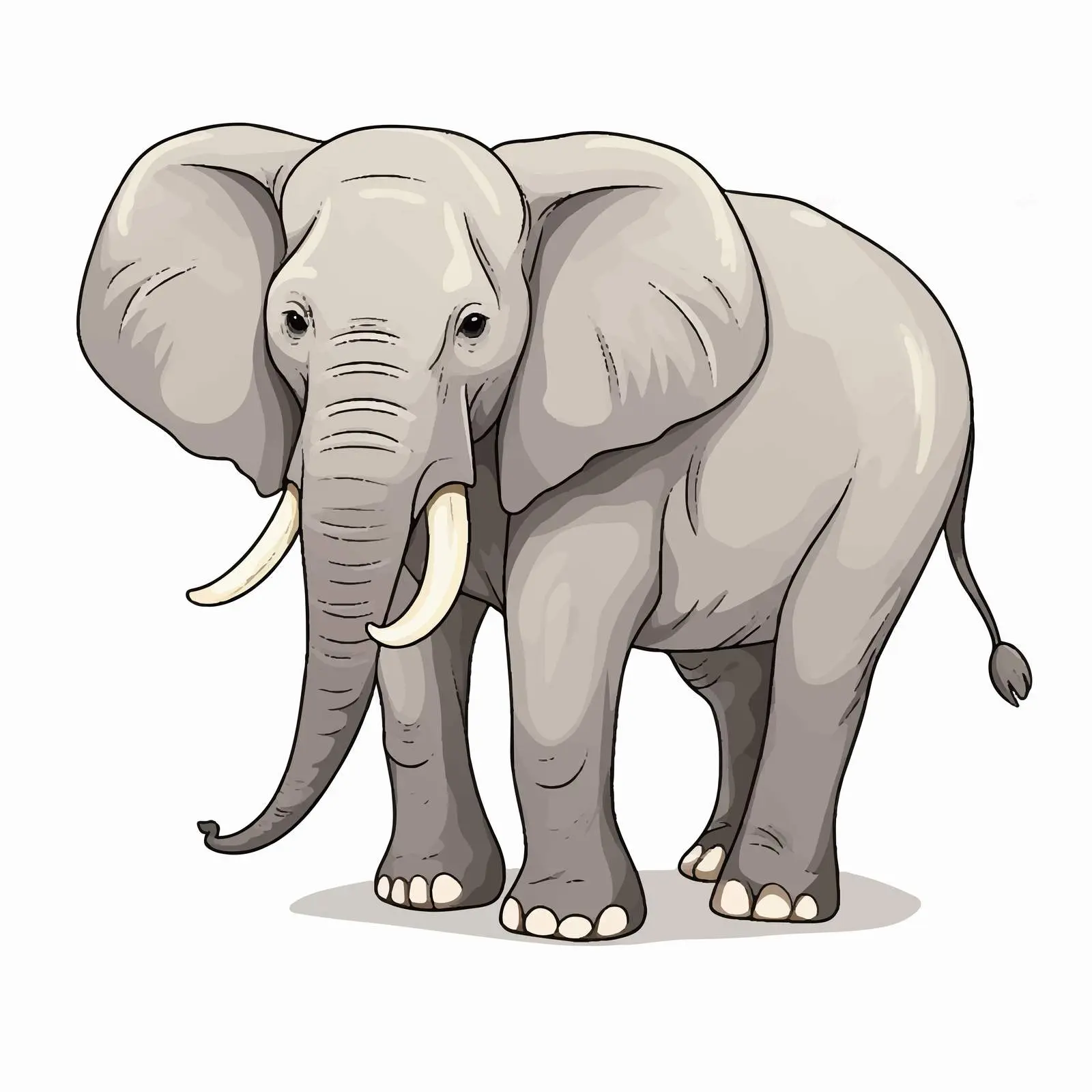 Elegant Elephant Line Vector Illustration — free download from Dotvec