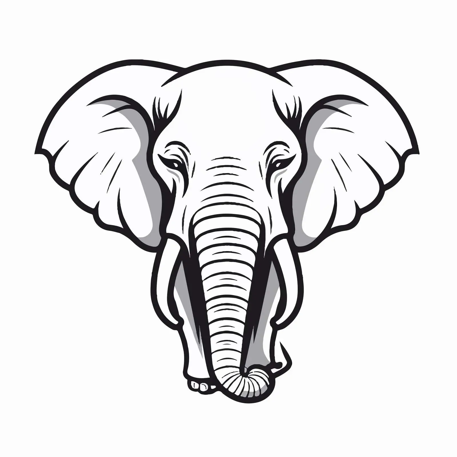 Elegant Elephant Line Vector Illustration — free download from Dotvec