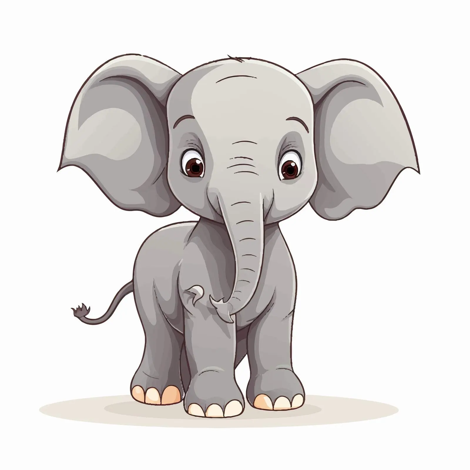 Cartoon Elephant Vector Illustration — free download from Dotvec
