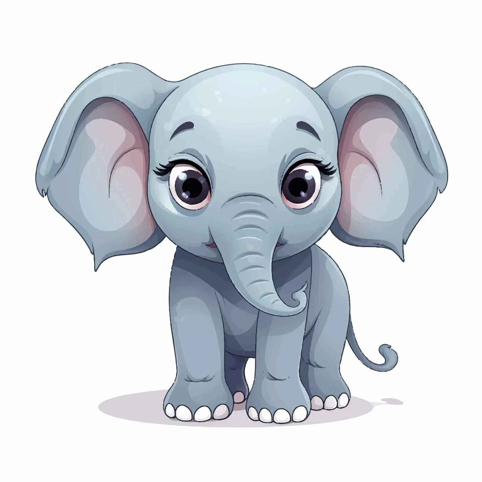 Elephant Vector Illustration on White Background — free download from Dotvec