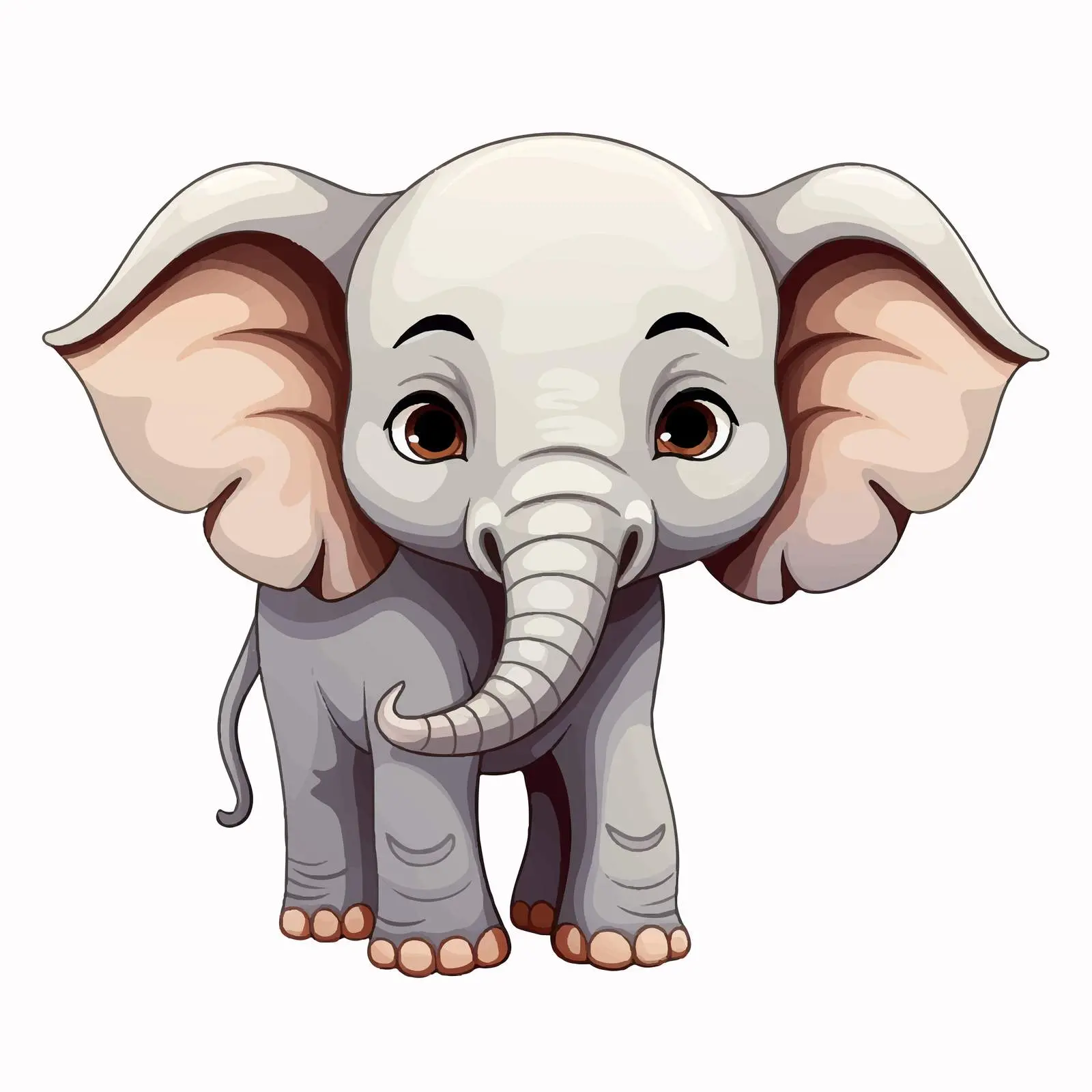 Elegant Elephant Vector Illustration on White Background — free download from Dotvec