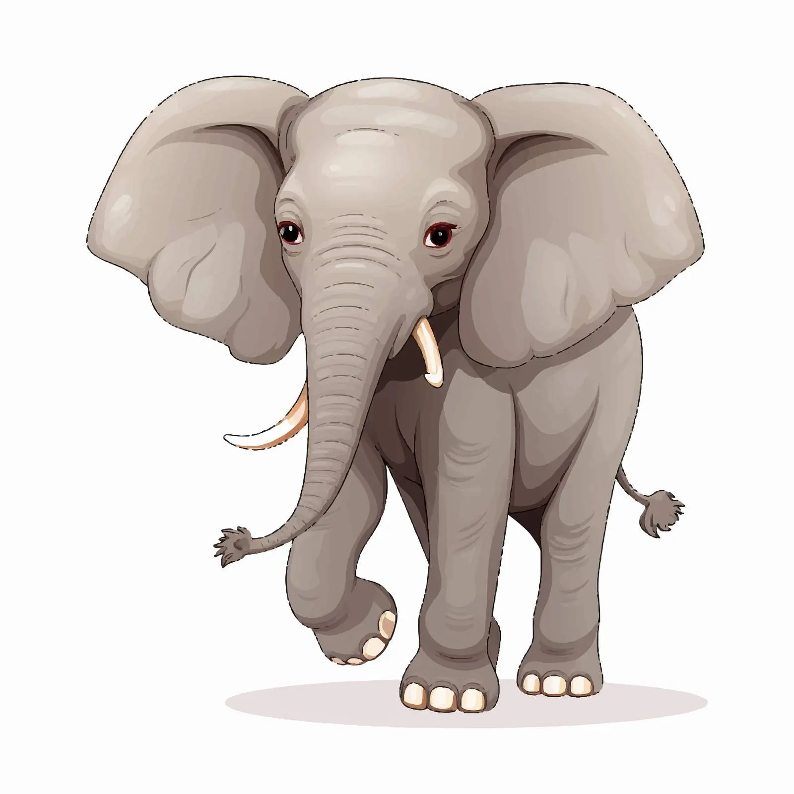 Elegant Elephant Vector Illustration on White Background — free download from Dotvec