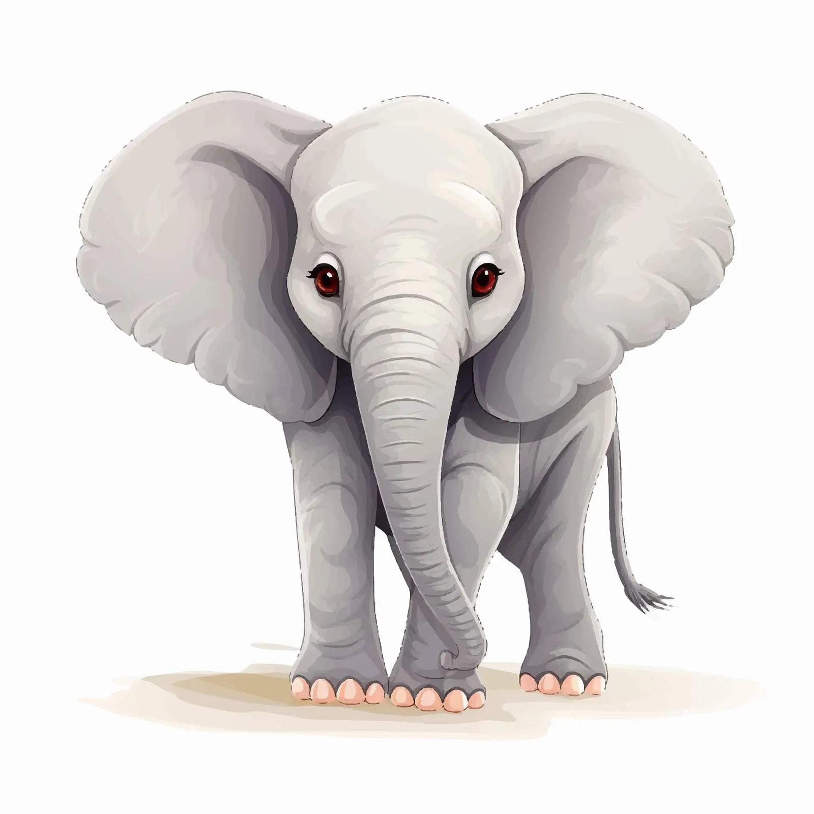 Elephant Vector Illustration on White Background — free download from Dotvec