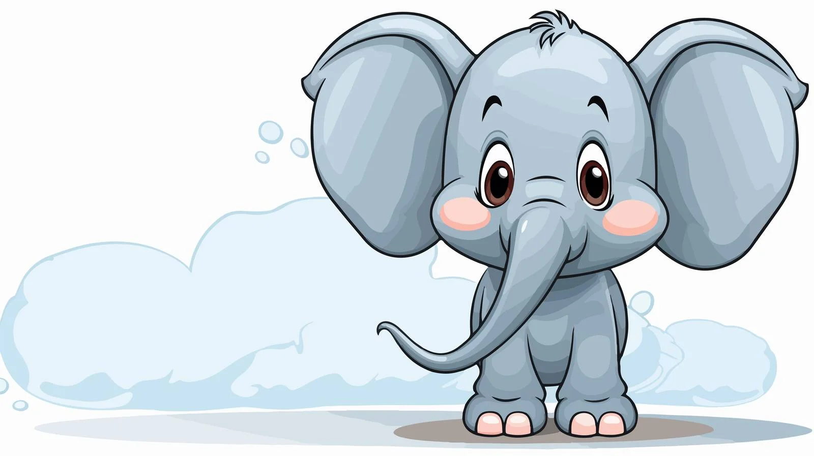 Elephant Cartoon Speech Bubble Vector Illustration — free download from Dotvec