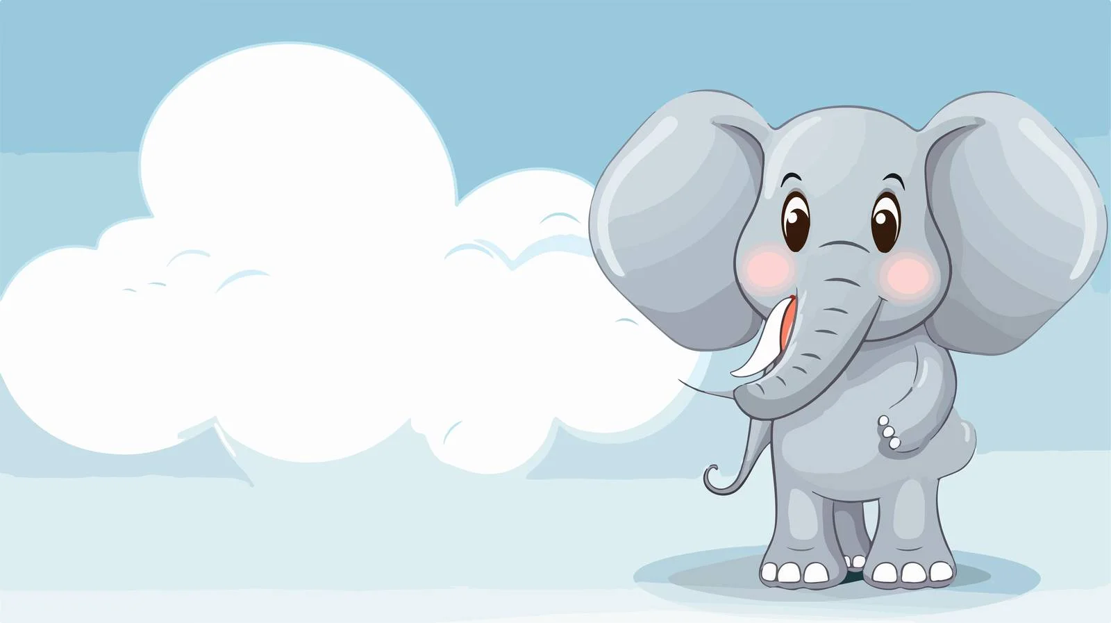Elephant Cartoon Speech Bubble Vector Image — free download from Dotvec