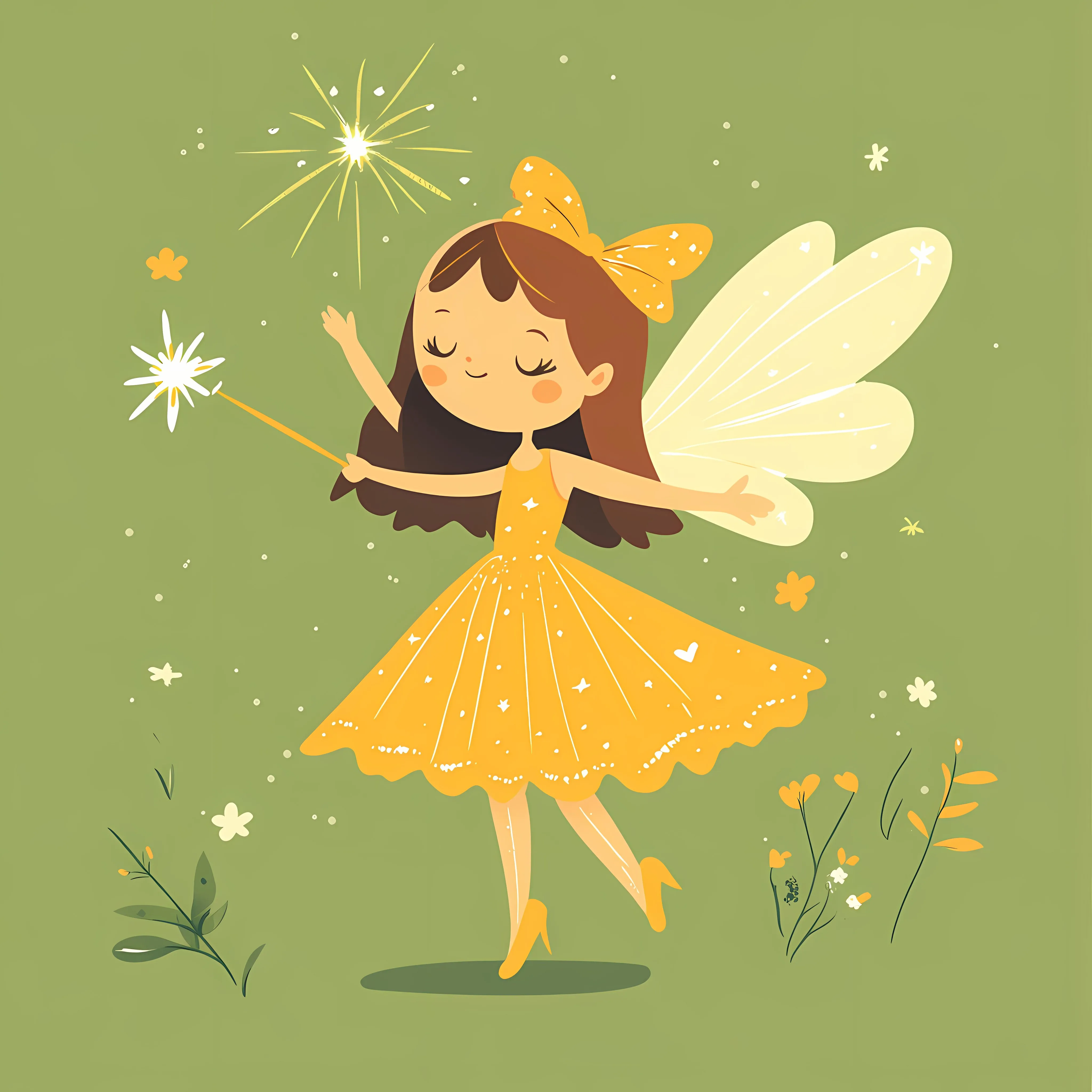 Elfi the Little Fairy Flying Like an Insect — free download from Dotvec