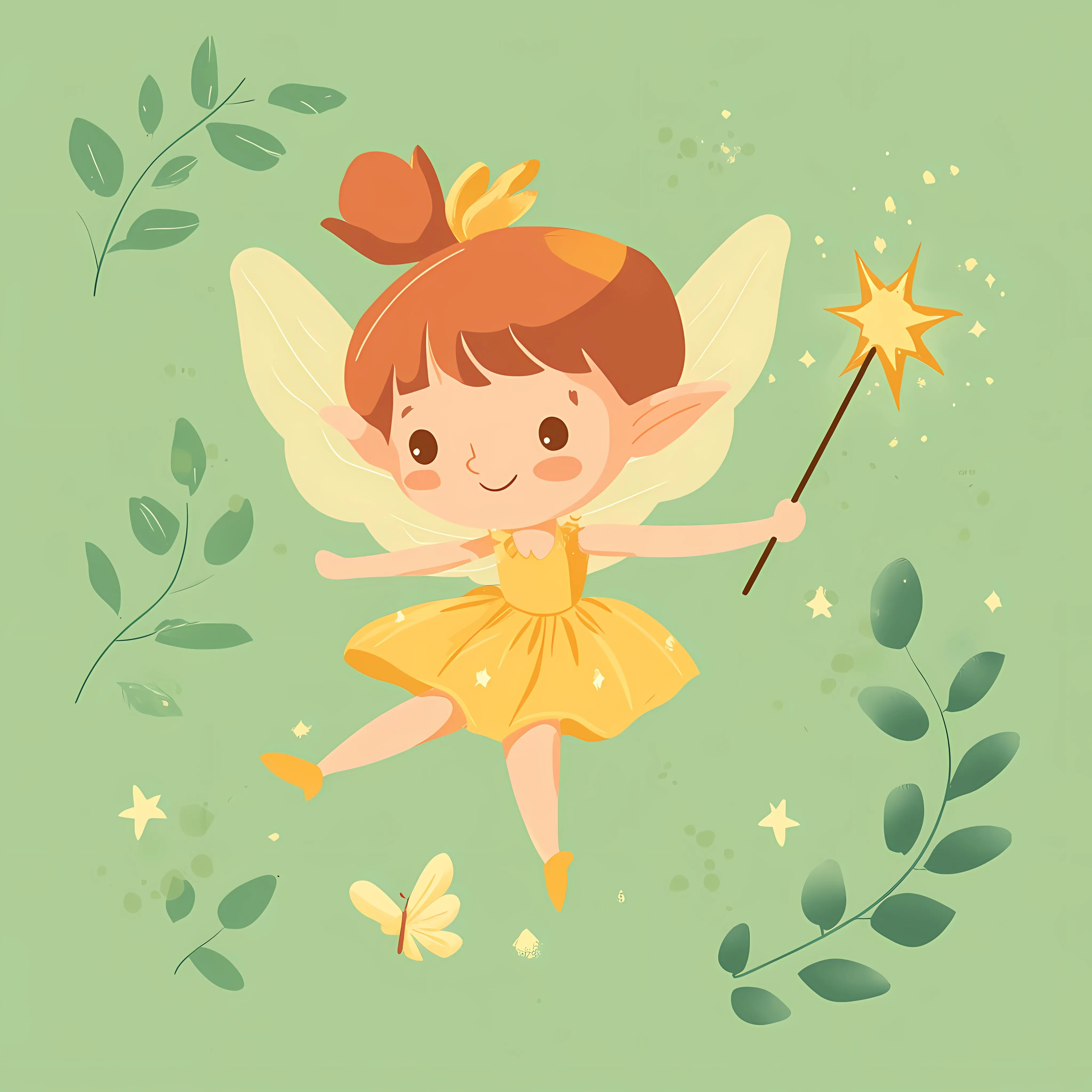 Elfi the Little Fairy Flying Like an Insect — free download from Dotvec