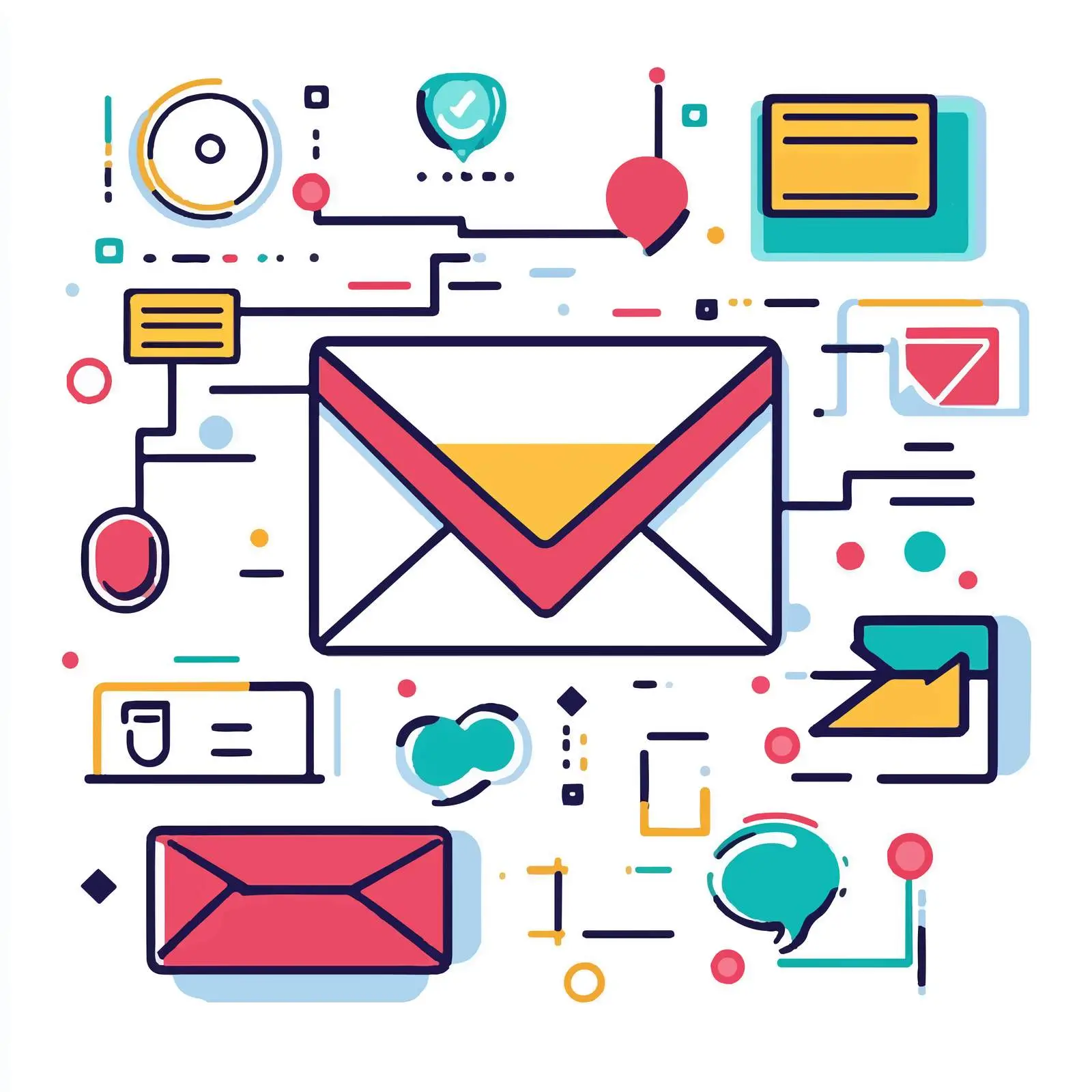 Email Marketing Click Vector Illustration — free download from Dotvec