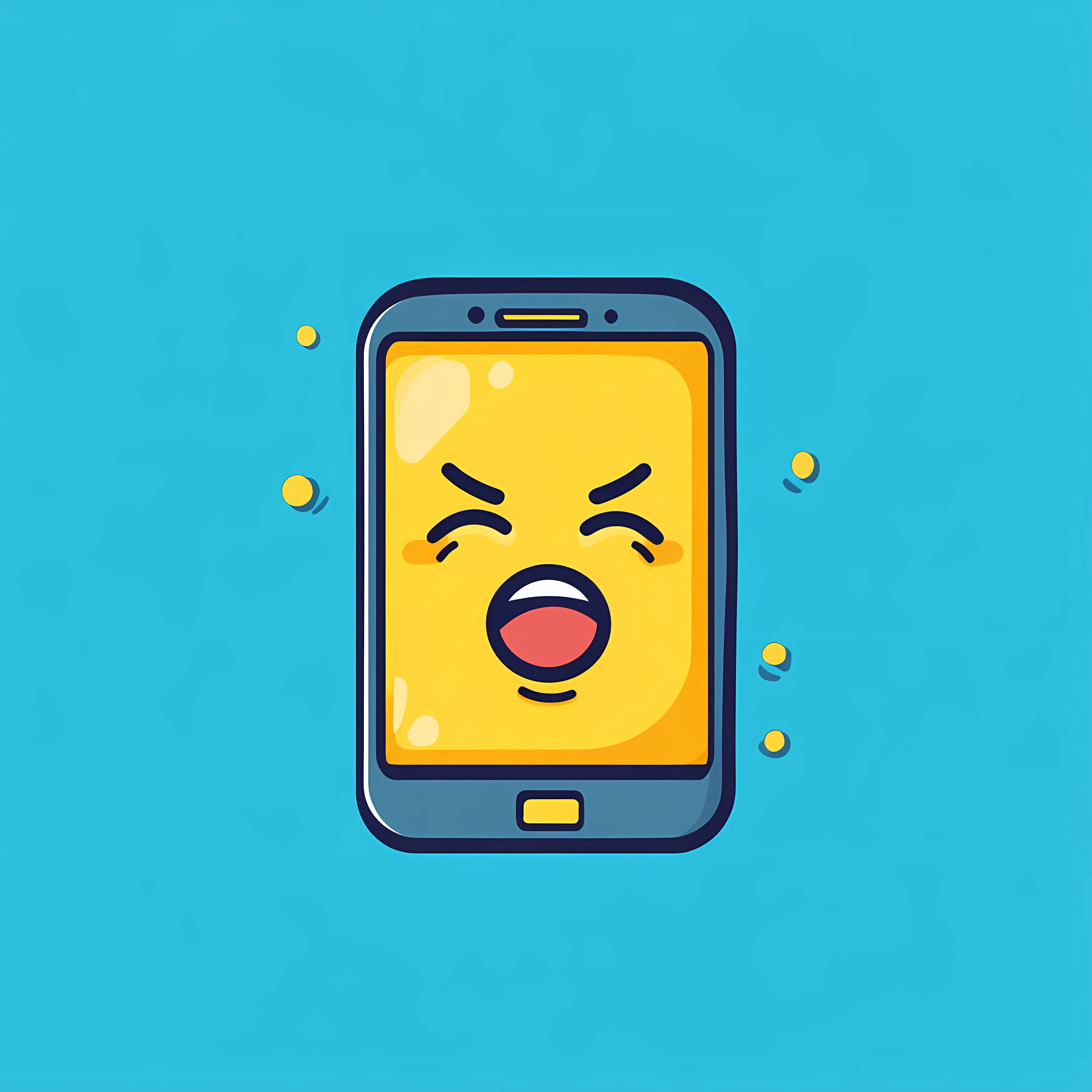 Embarrassed Emoji Flat Vector Illustration — free download from Dotvec