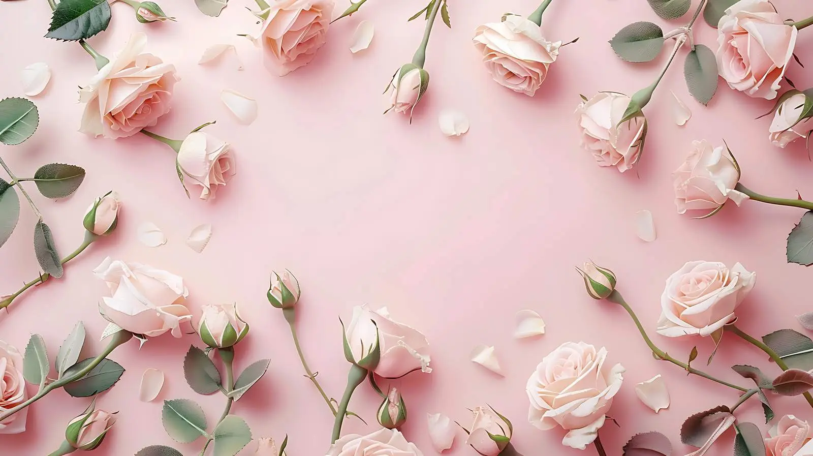 Embroidery Frame with Beige Rose Flower Buds – free studio image from Dotvec