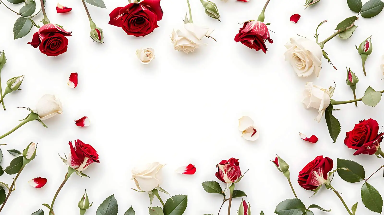 Embroidery Frame with Red and Beige Roses – free craft supplies image from Dotvec