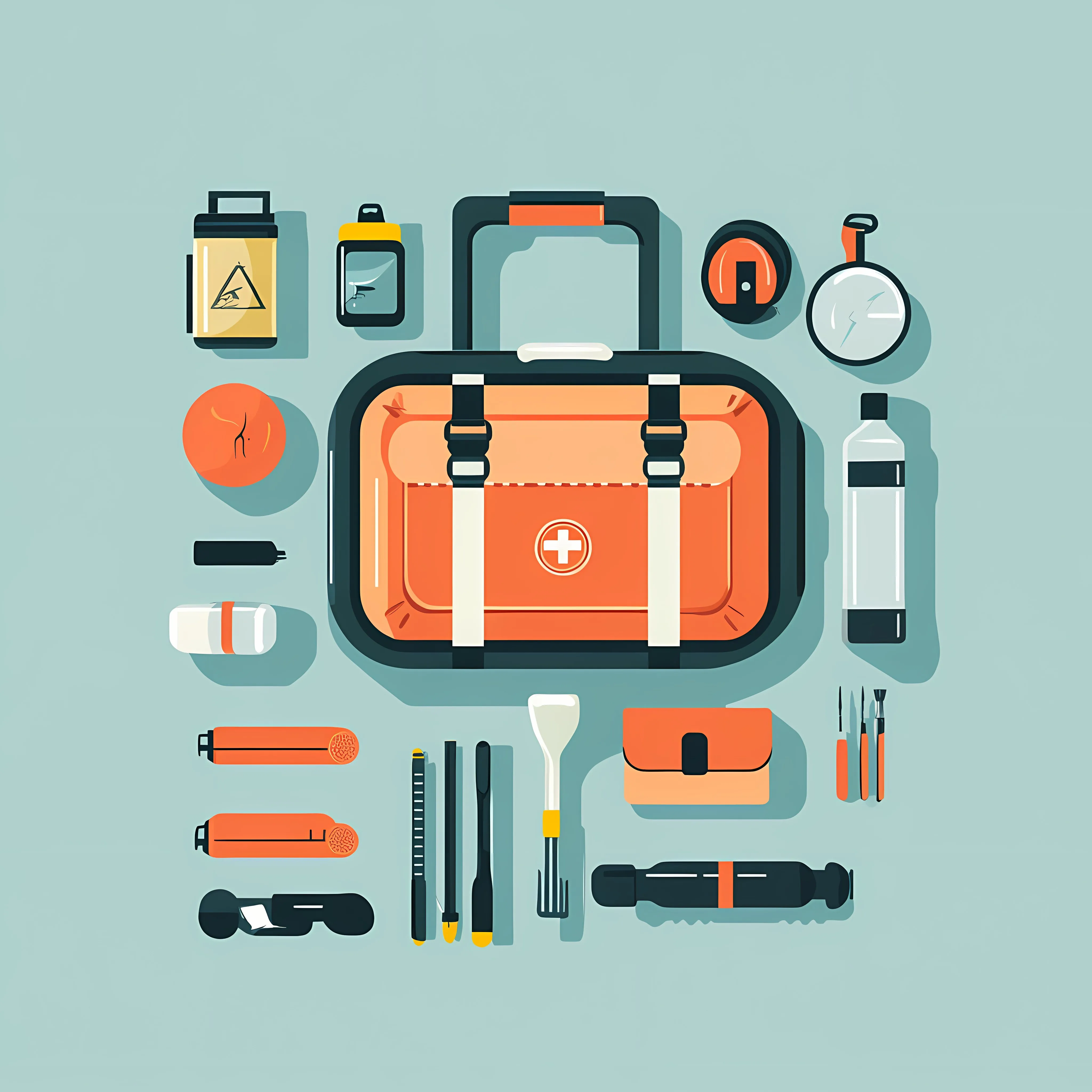 Emergency Disaster Kit Vector Illustration — free download from Dotvec