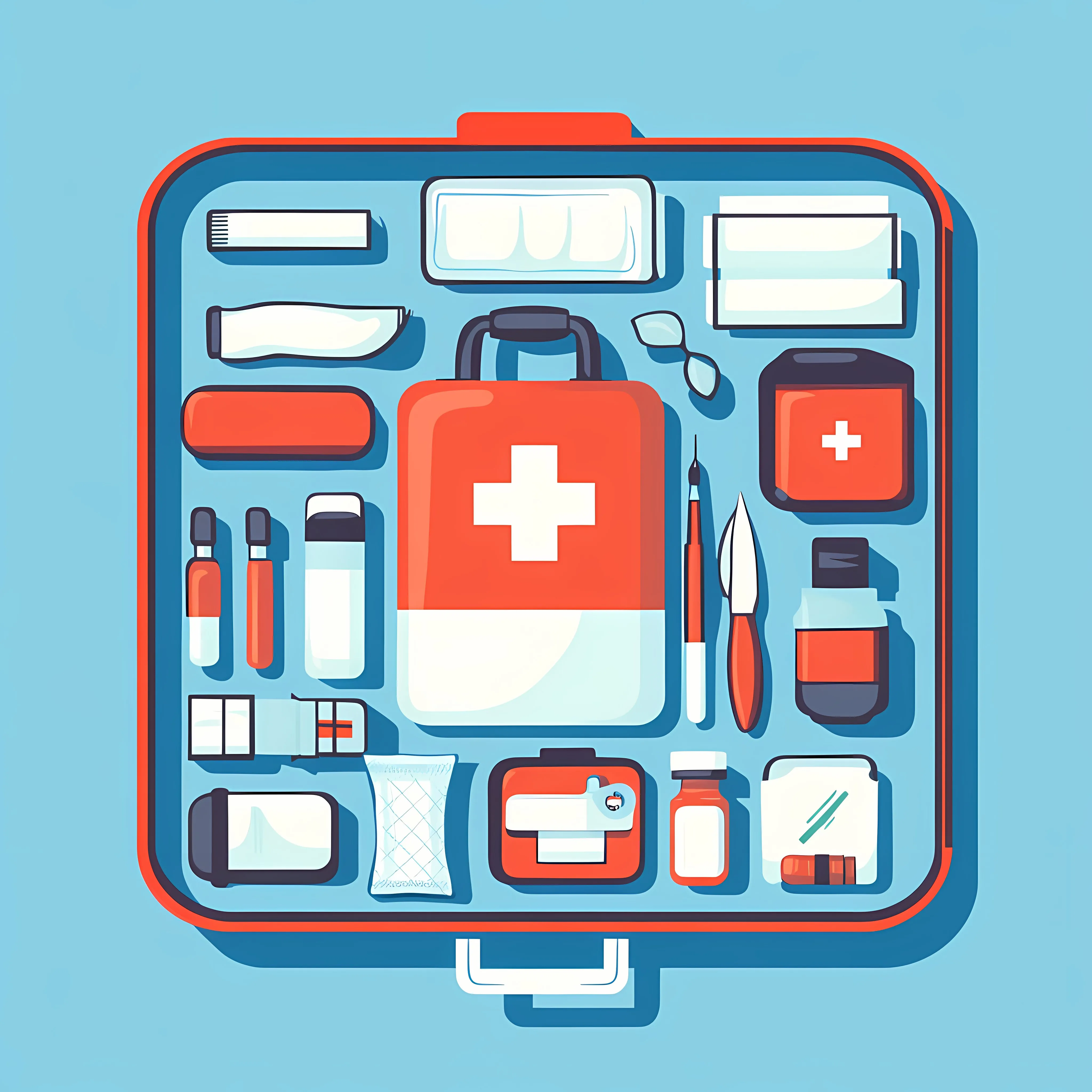 Emergency Kit for Disaster Preparedness Illustration – free natural disasters image from Dotvec