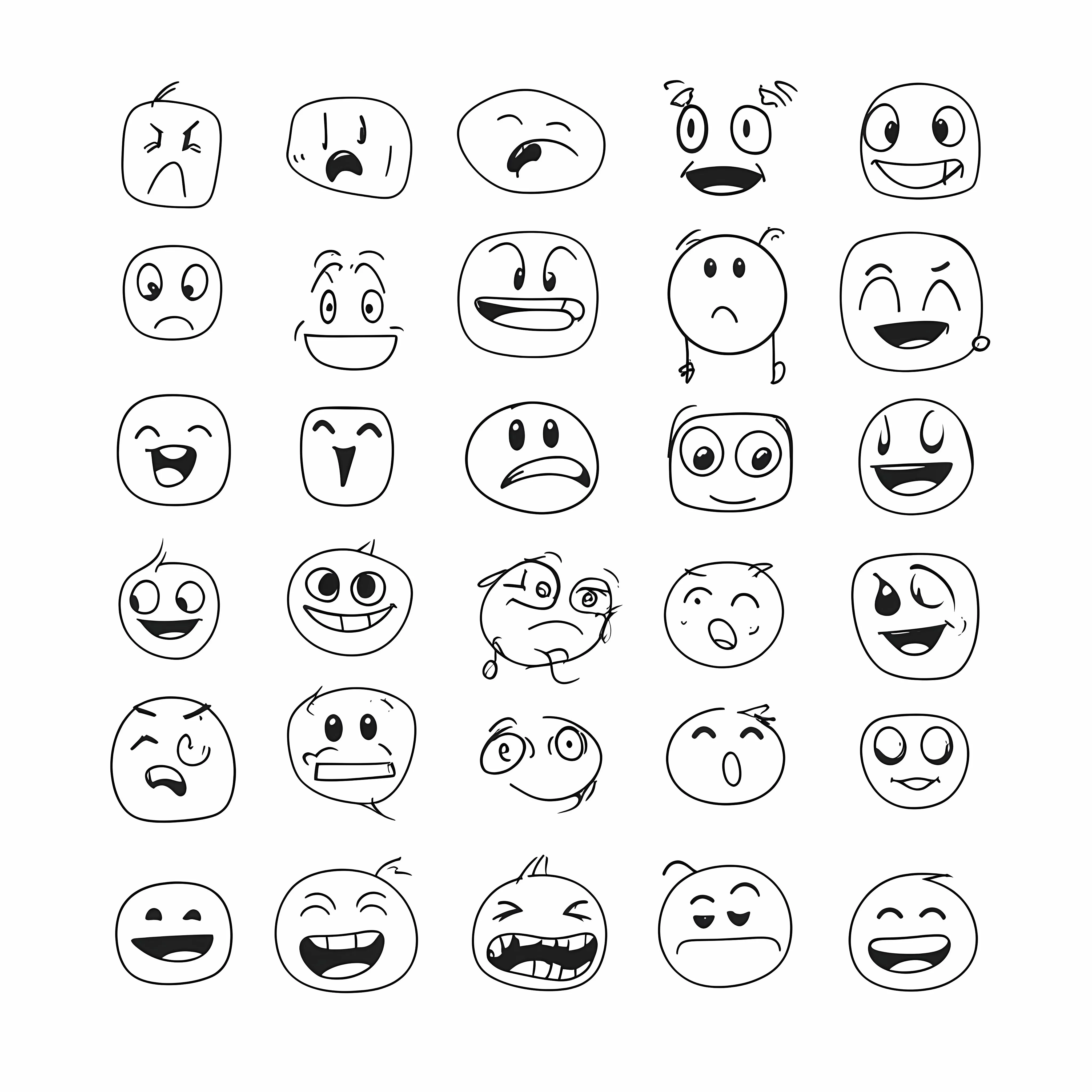 Emoji Faces Expression Reactions for Social Media — free download from Dotvec
