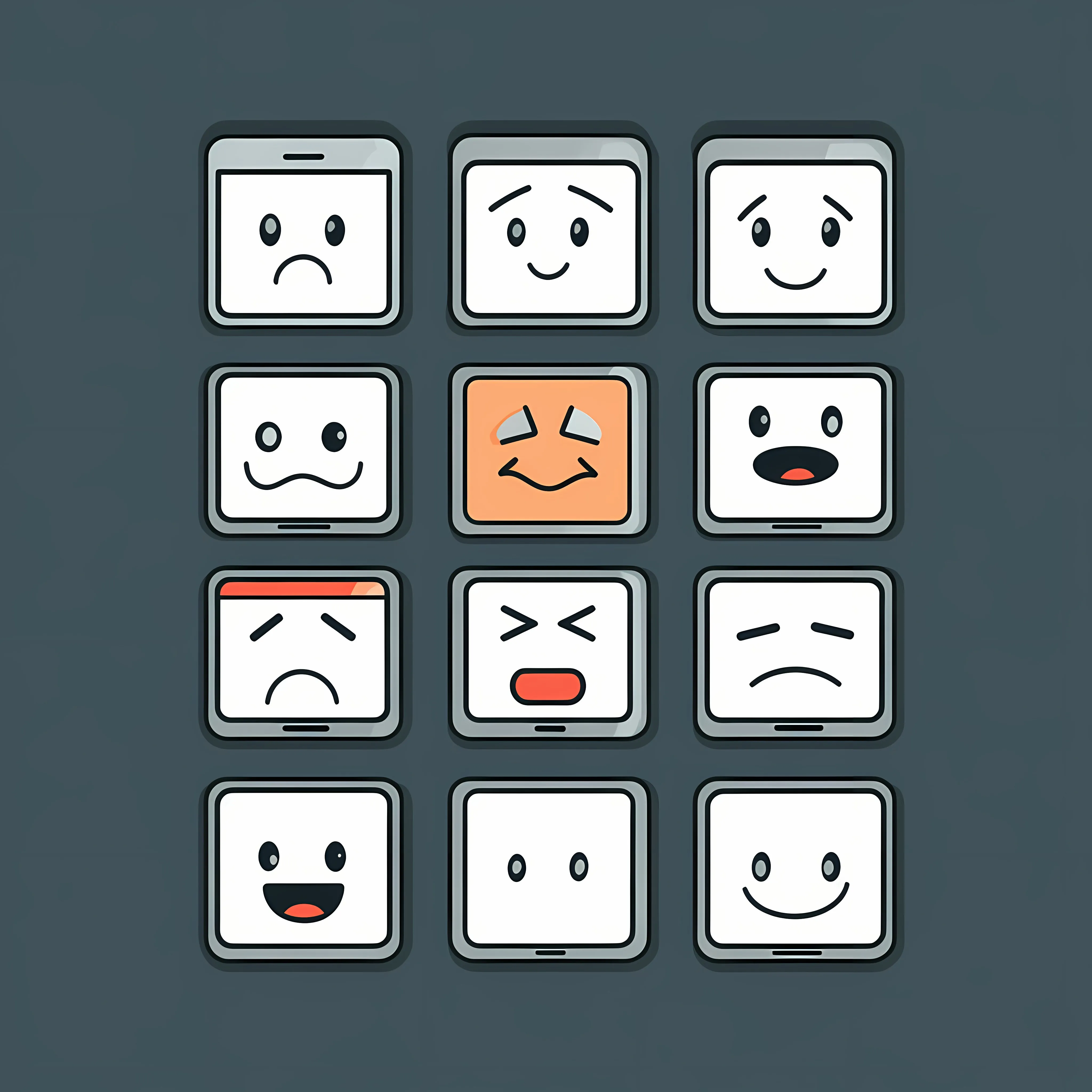Social Media Emoji Faces Expression Collection – free visual language image from Dotvec