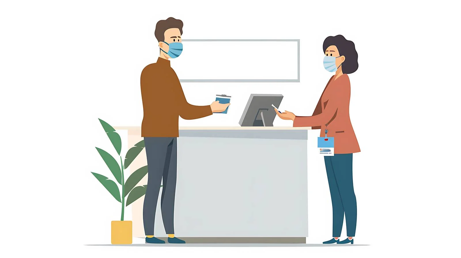 Hospital Ward Reception Desk Employee — free download from Dotvec